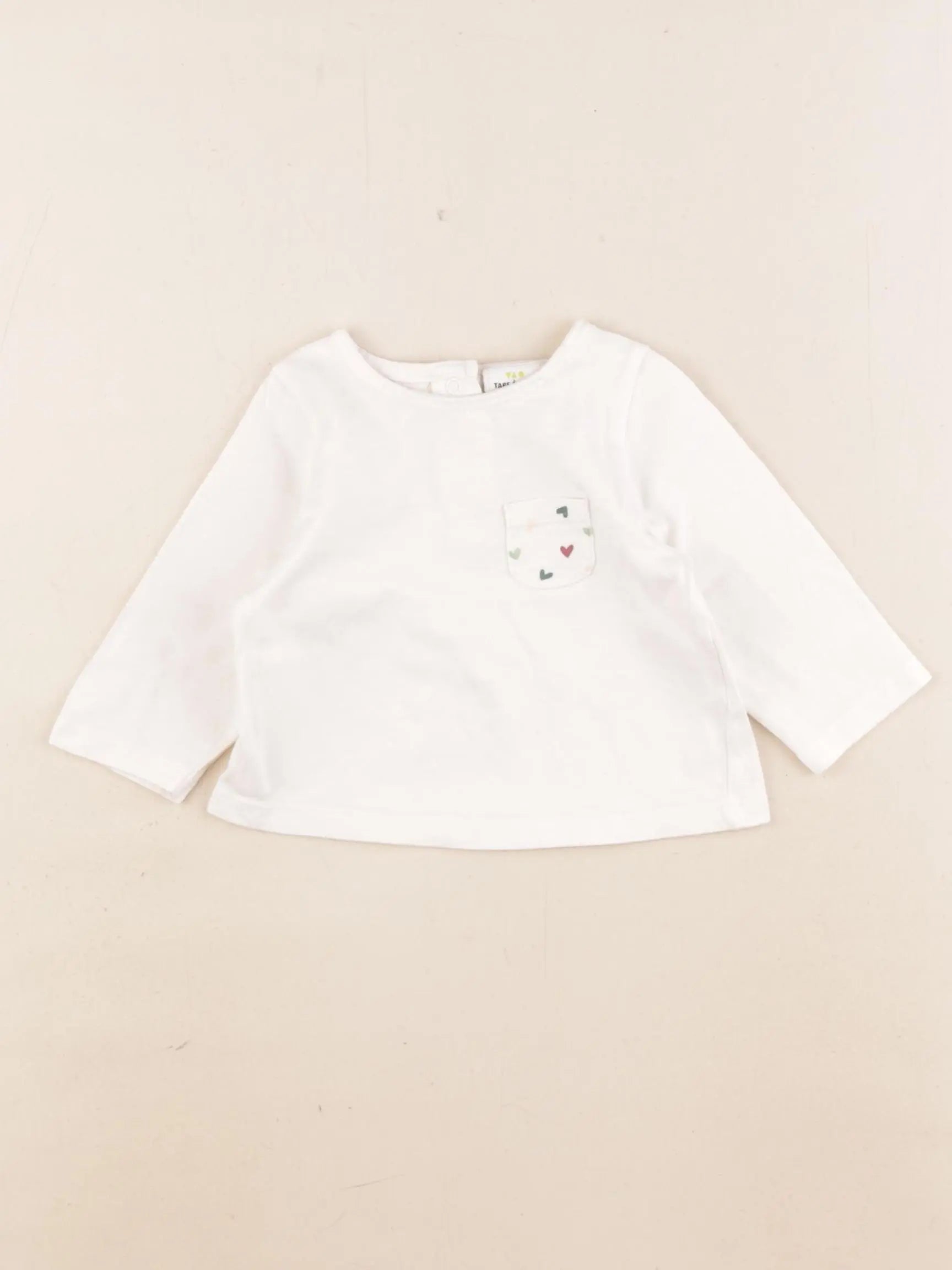 Vertbaudet - tee-shirt beige - 3 mois