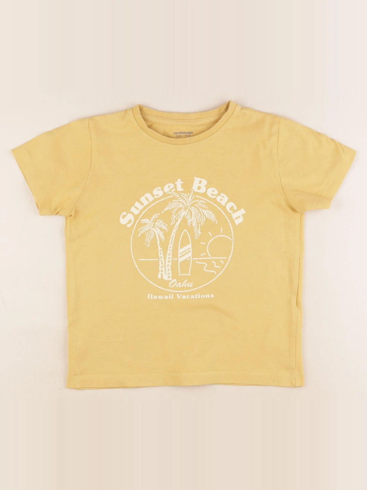 Vertbaudet - tee-shirt jaune - 6 ans