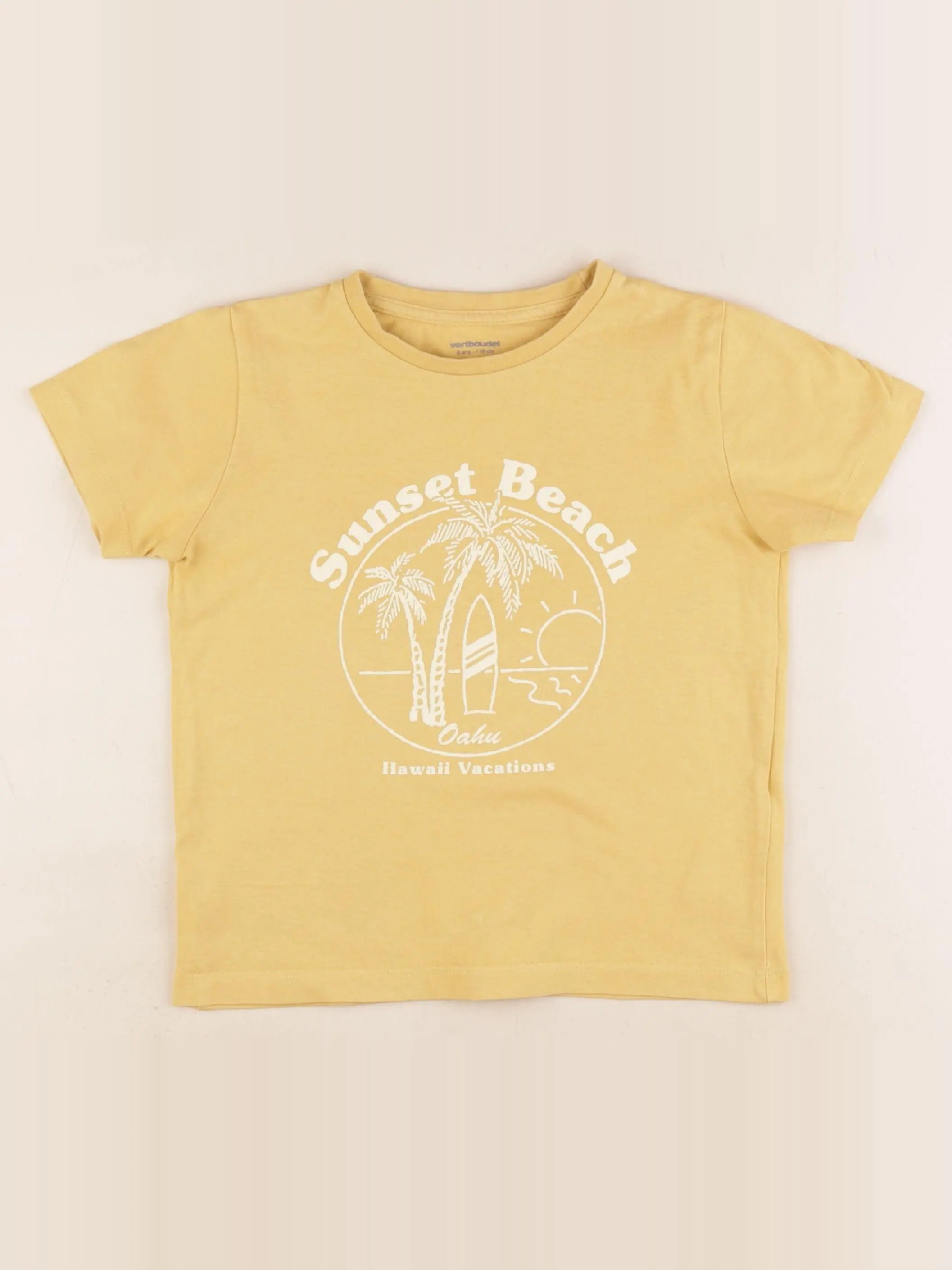 Vertbaudet - tee-shirt jaune - 6 ans