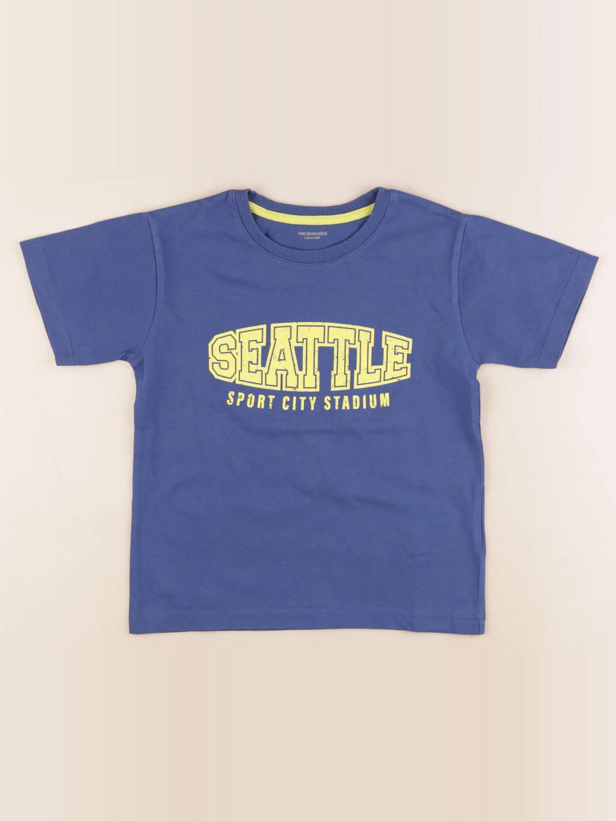 Vertbaudet - tee-shirt bleu - 6 ans