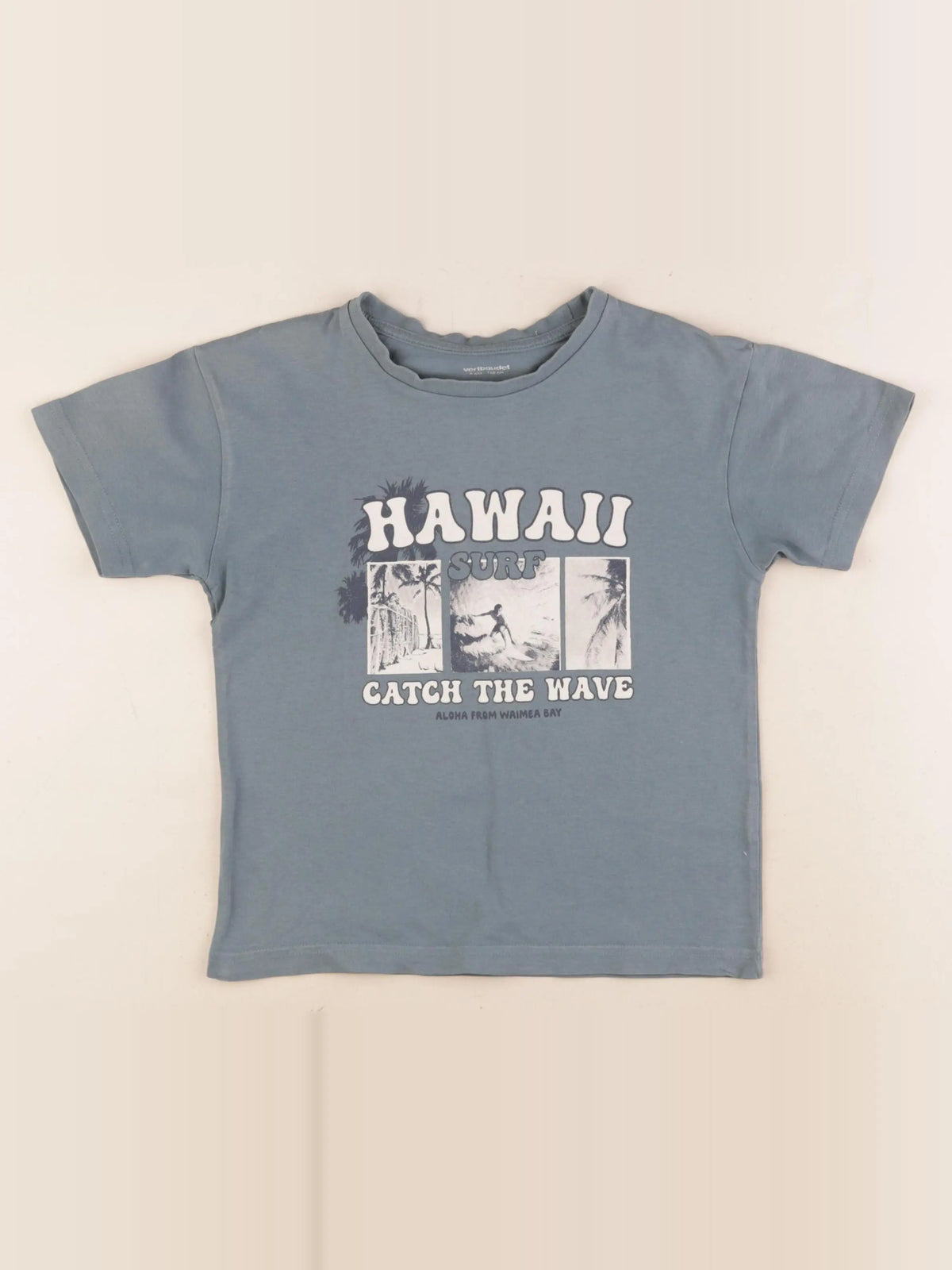 Vertbaudet - tee-shirt bleu - 6 ans