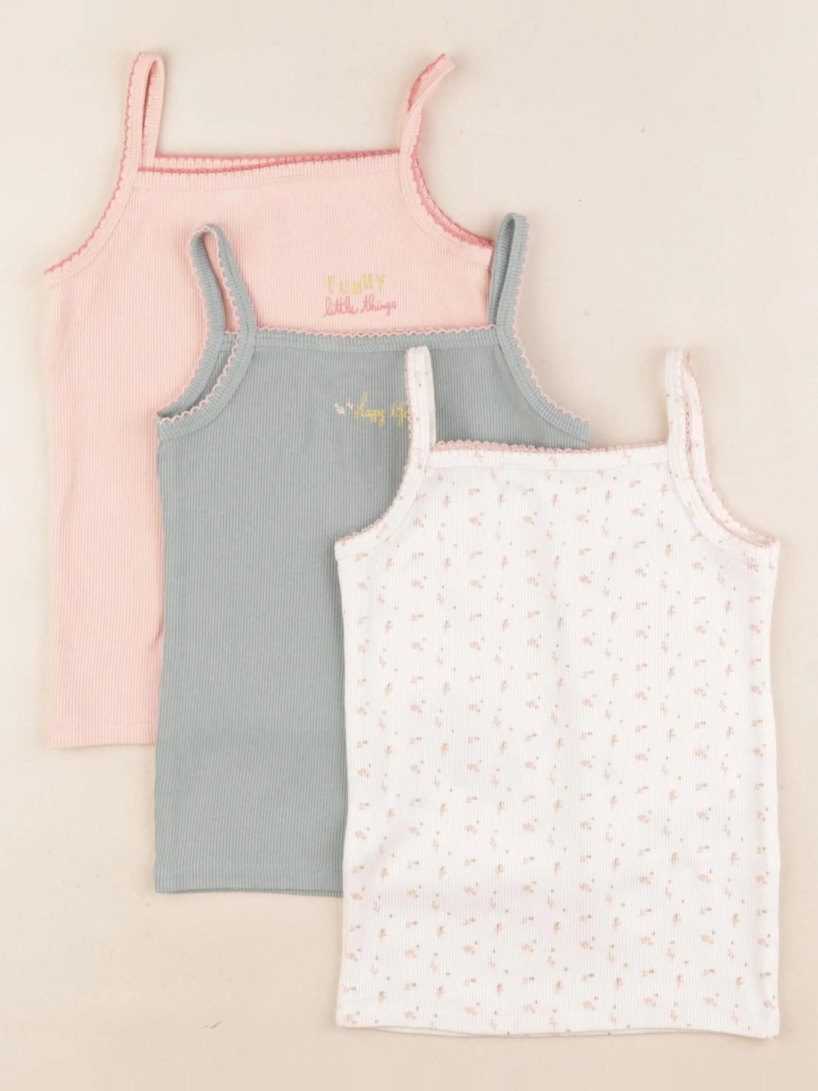 Vertbaudet - lot de 3 maillots de corps multicolore - 4 ans