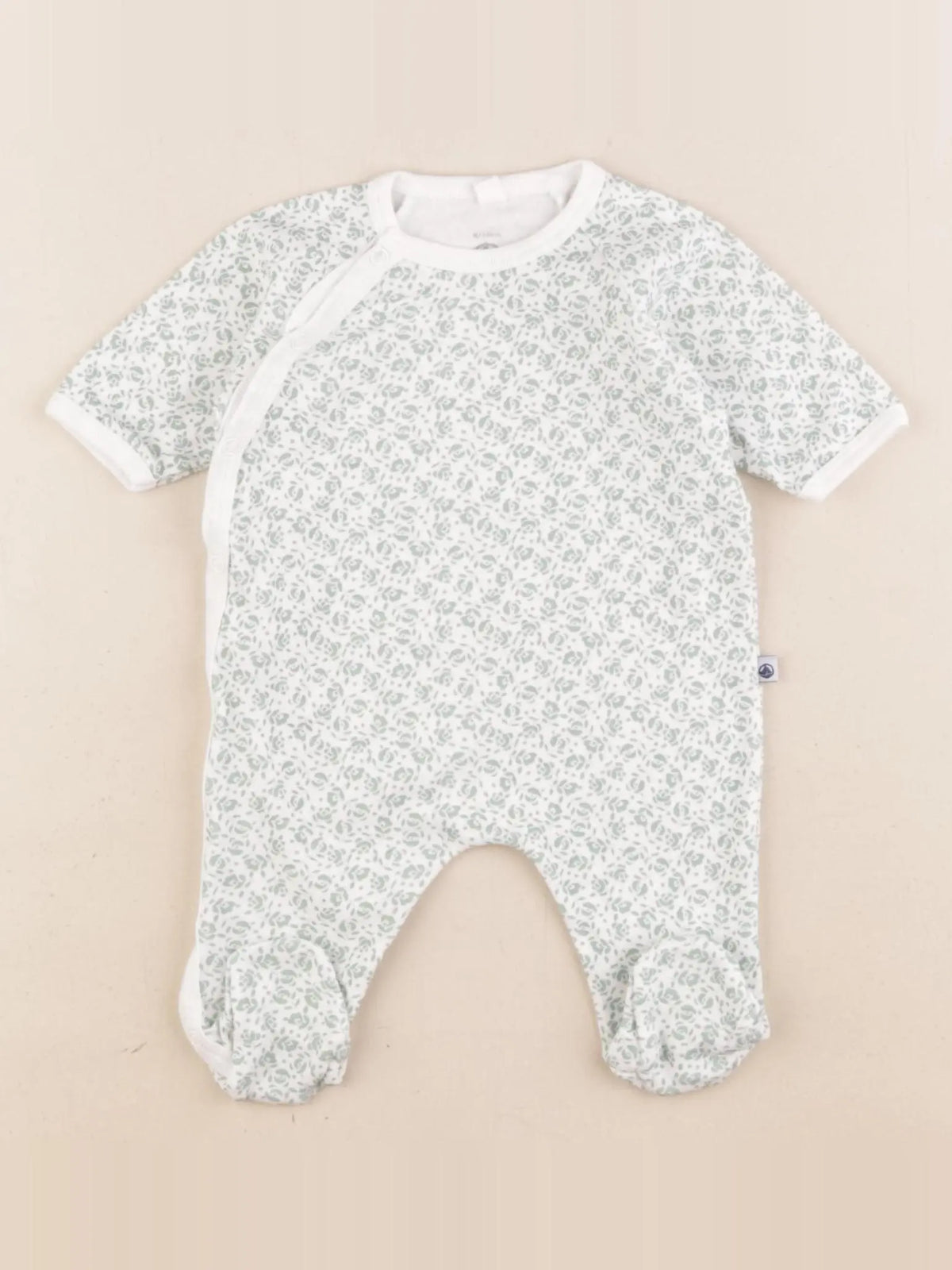 Petit Bateau - pyjama coton blanc - 0 mois