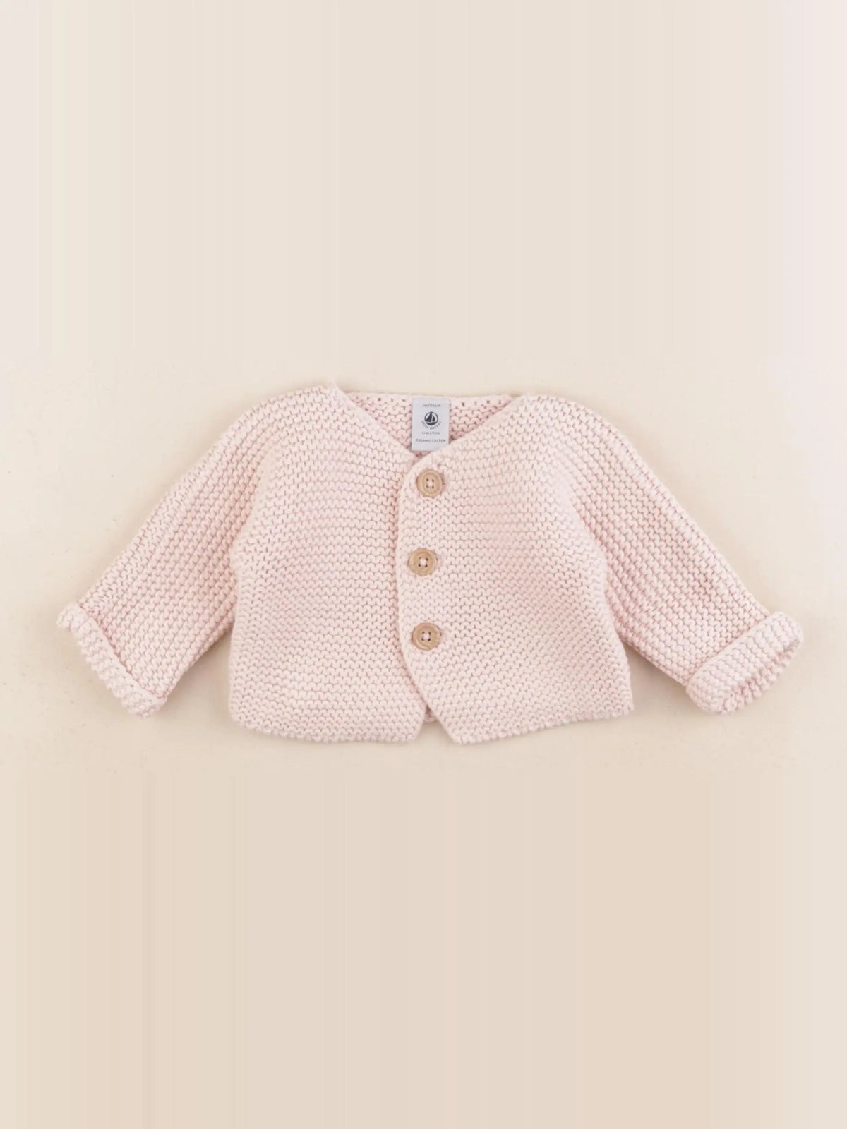Petit Bateau - gilet rose - 1 mois