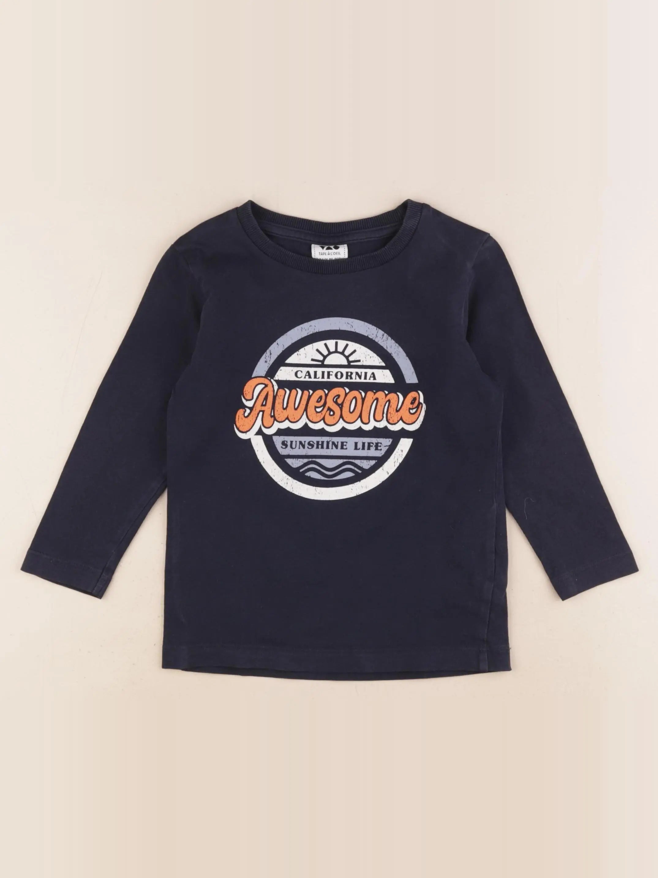 Tape à l'oeil - tee-shirt bleu - 2/3 ans