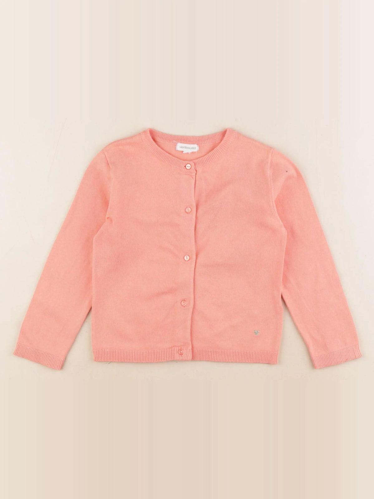 Vertbaudet - gilet orange - 4 ans