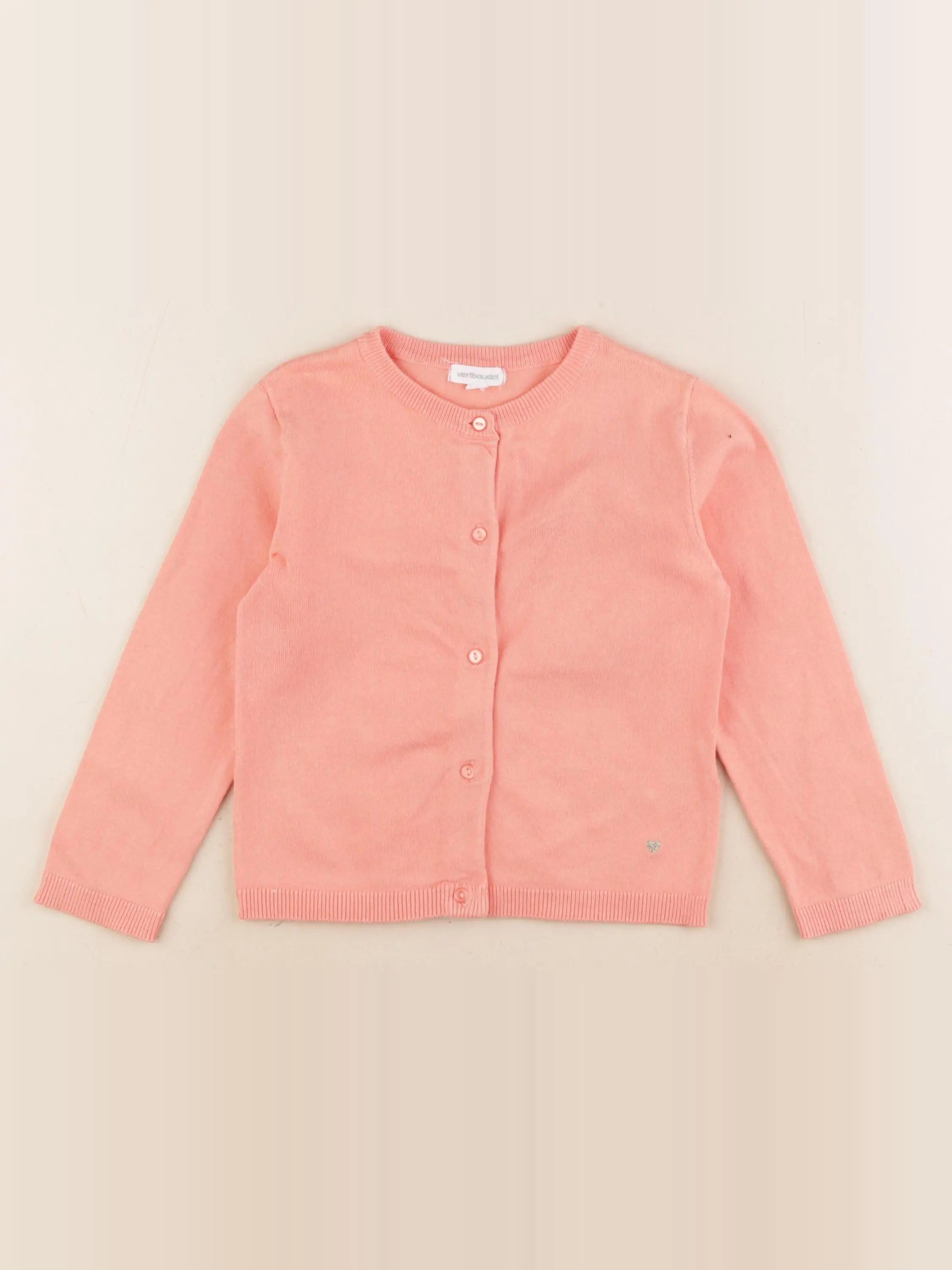 Vertbaudet - gilet orange - 4 ans