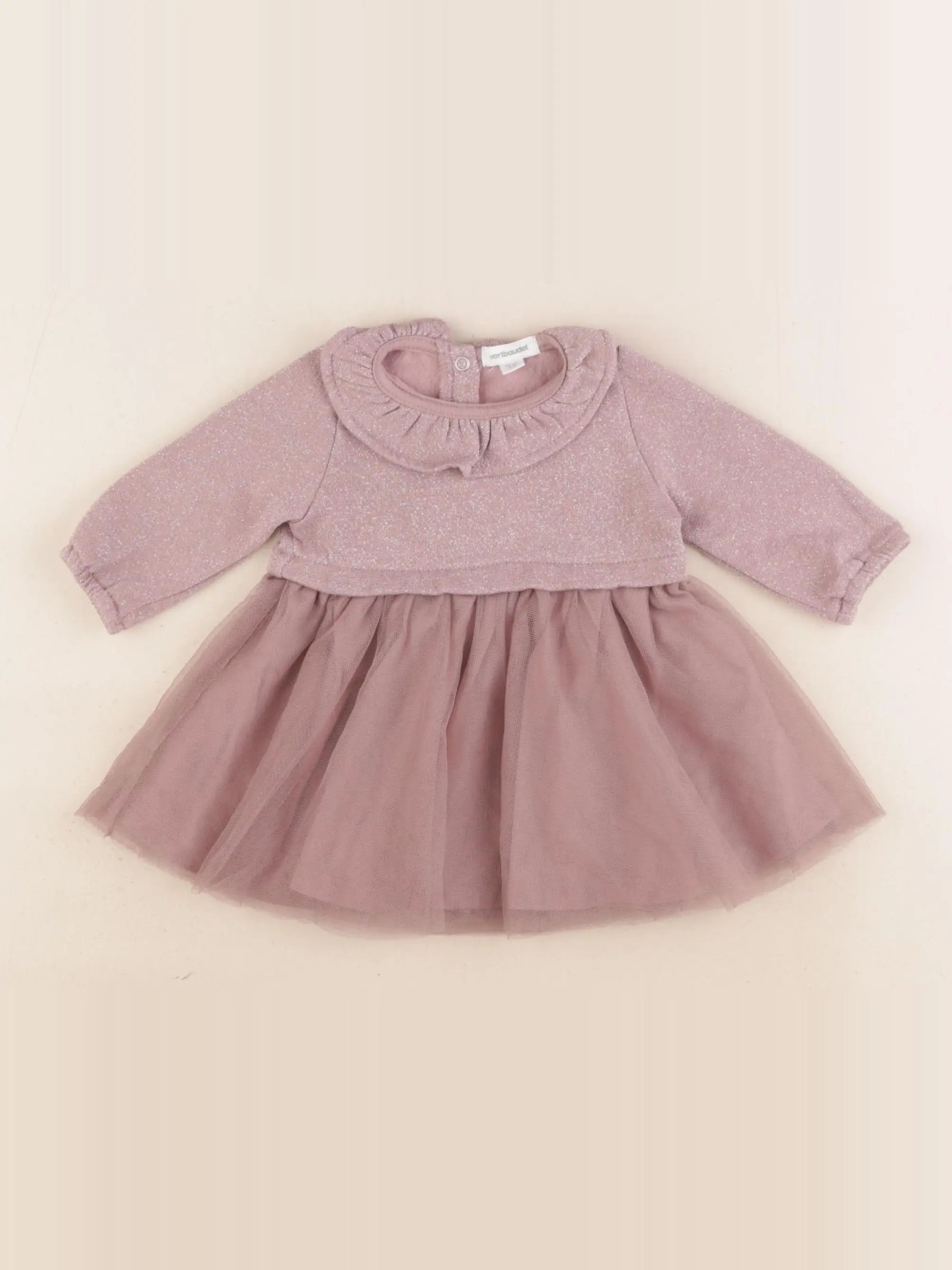 Vertbaudet - robe violet - 3 mois
