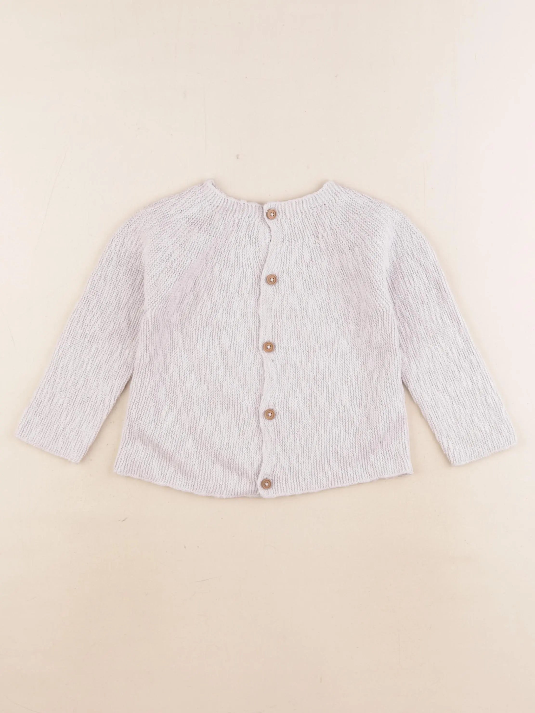 Little Cigogne - gilet gris - 18 mois