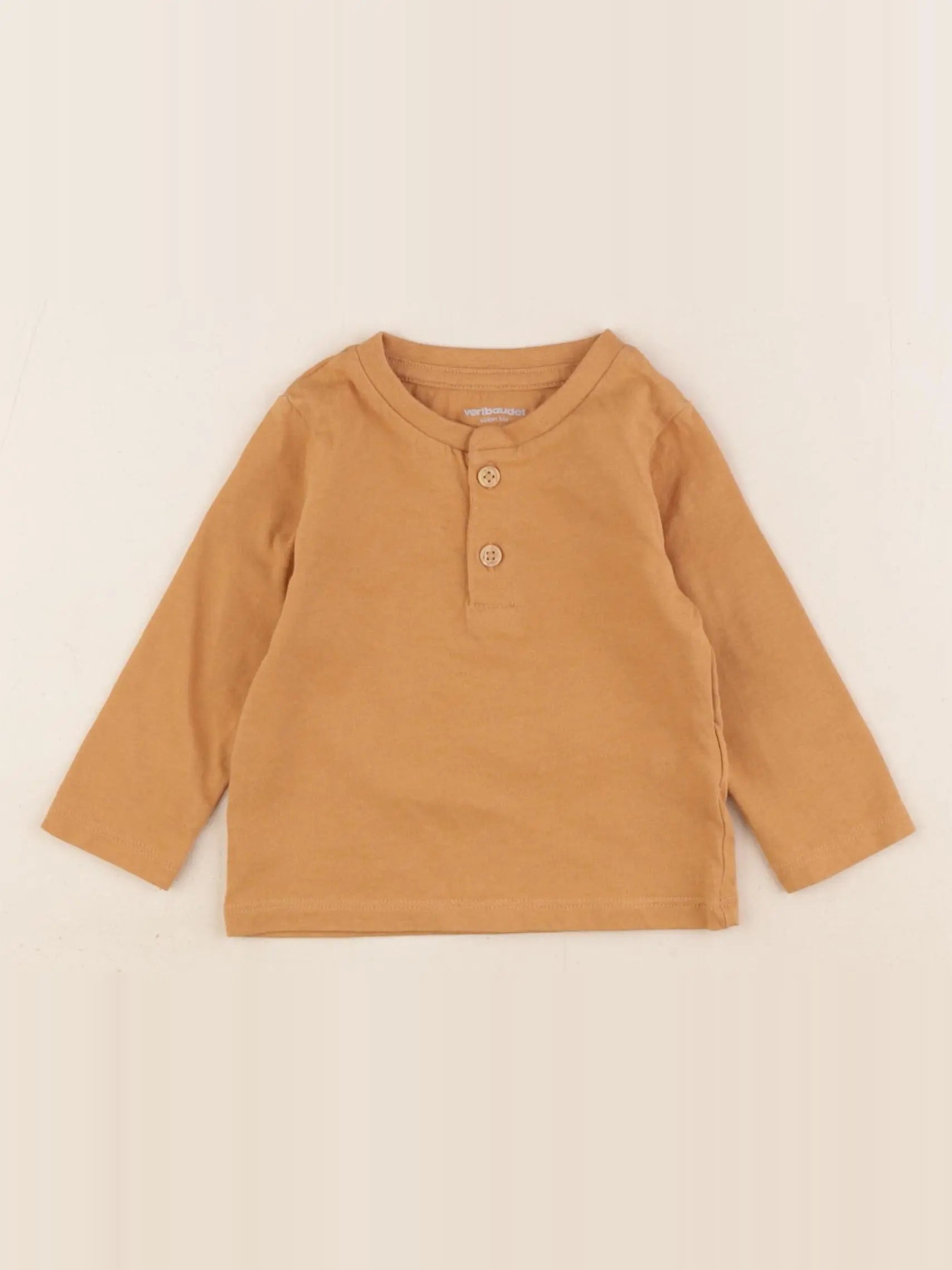 Vertbaudet - tee-shirt marron - 6 mois