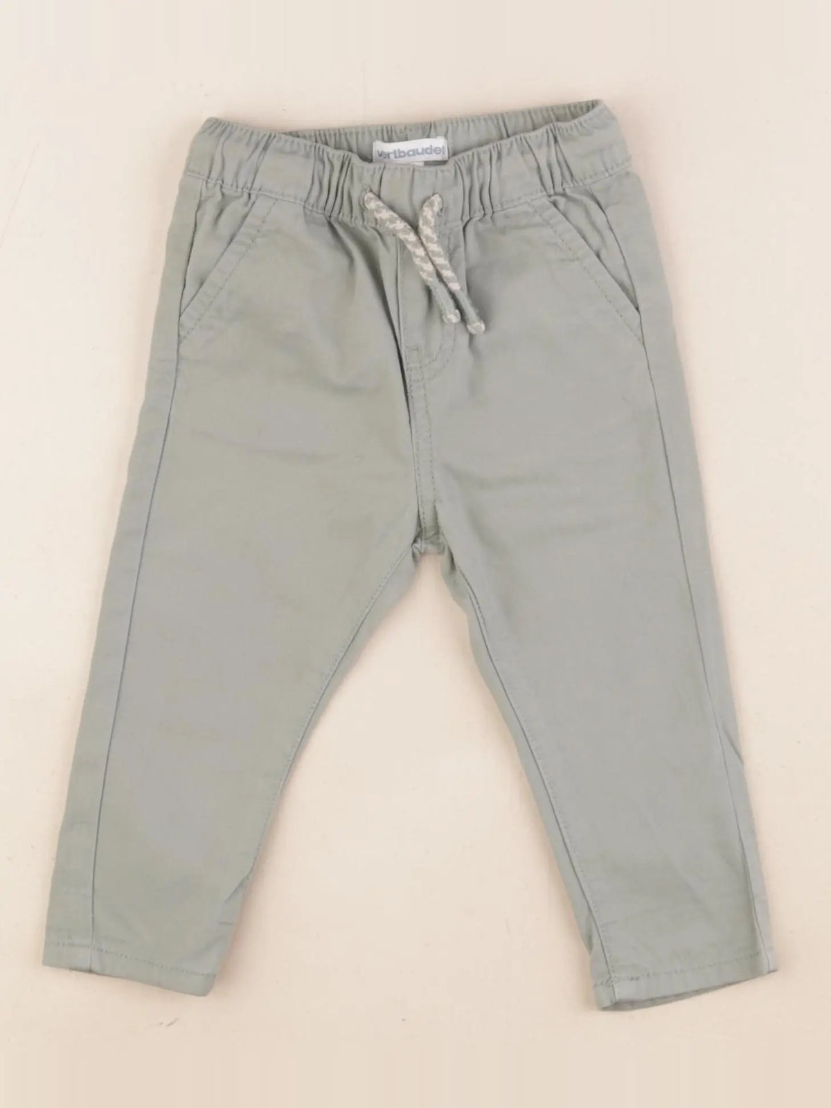 Vertbaudet - pantalon vert - 6 mois