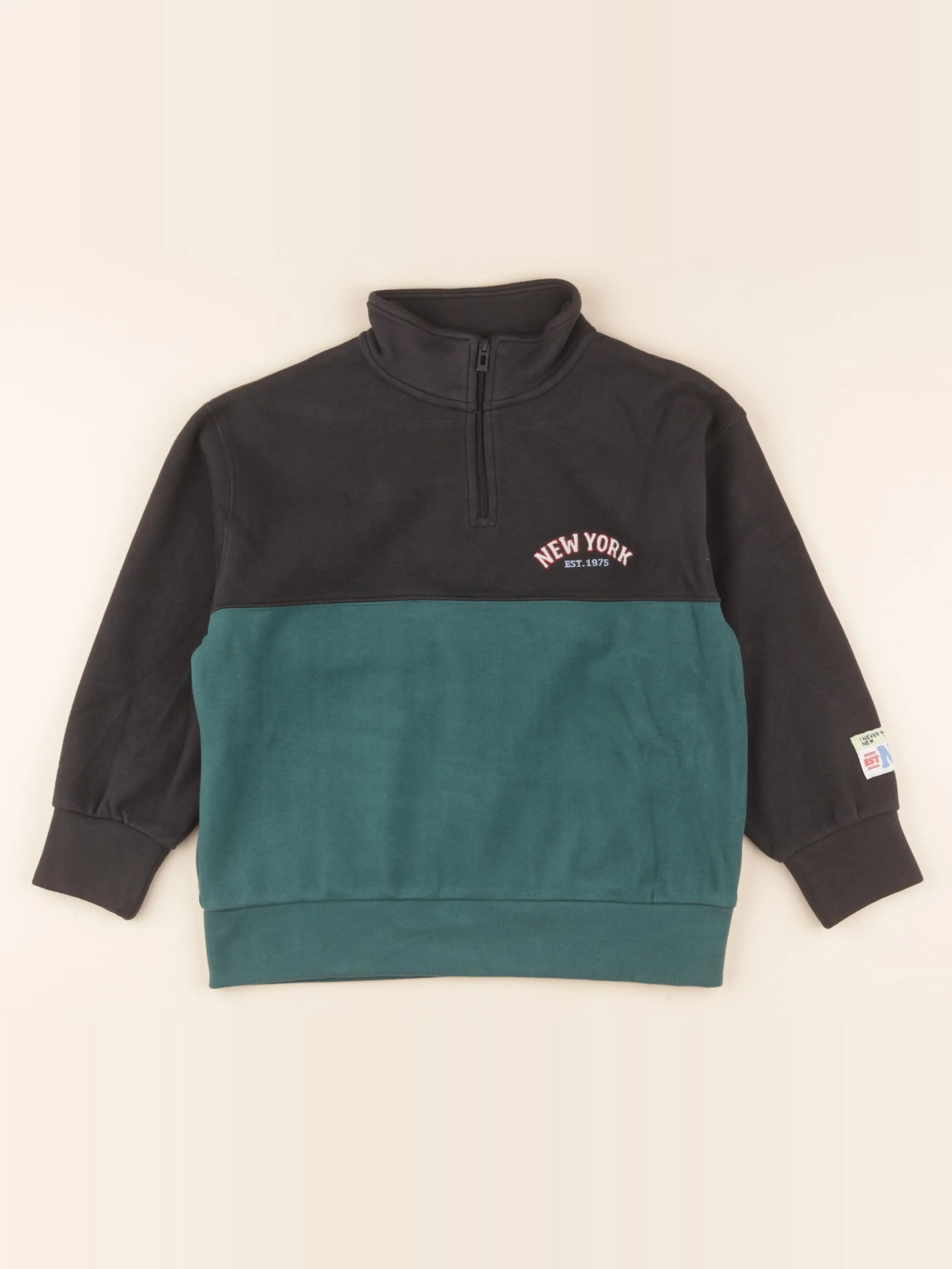 Zara - polaire gris, vert - 7/8 ans