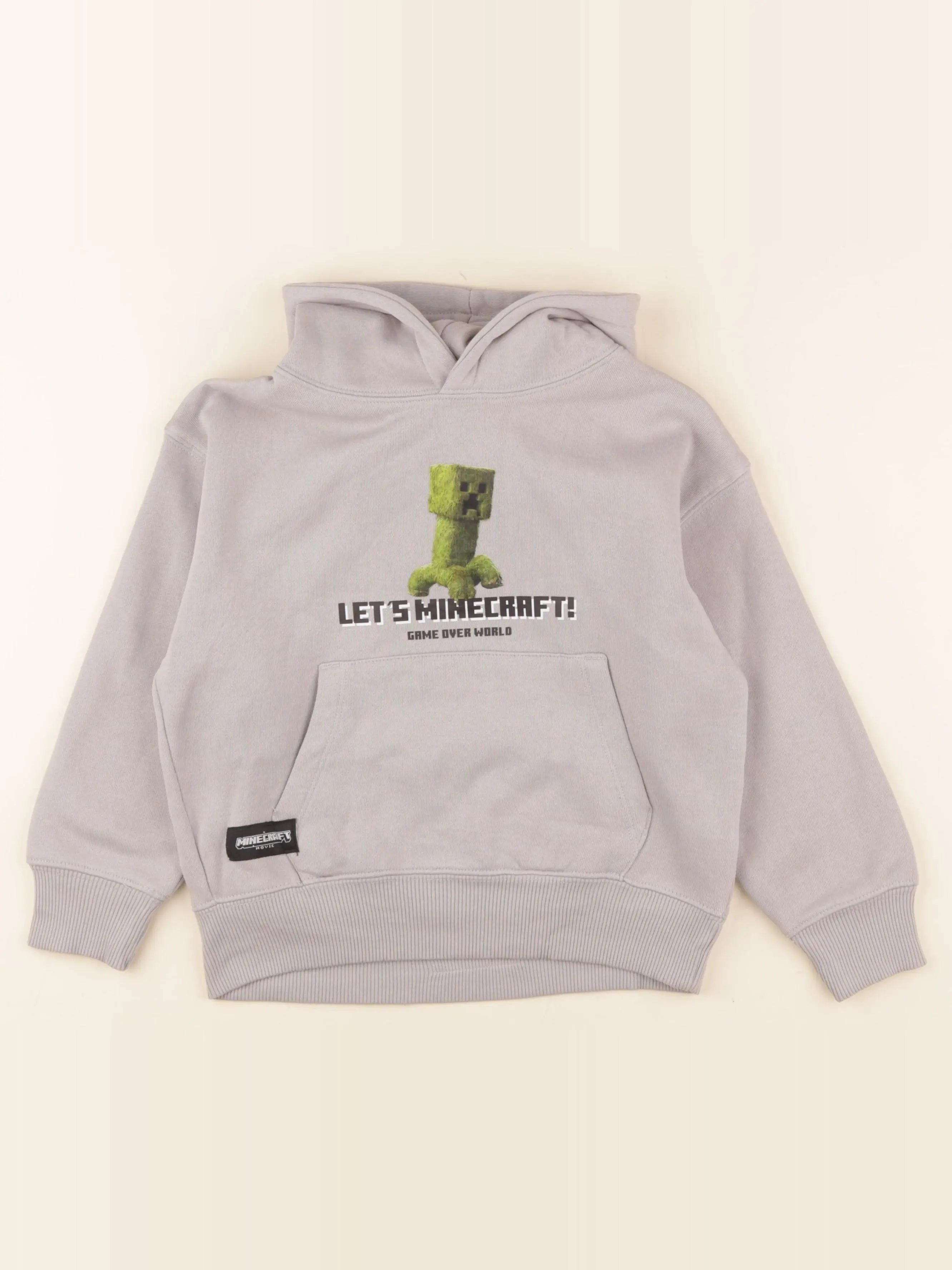 Zara - sweat imprimé au dos gris - 6/7 ans