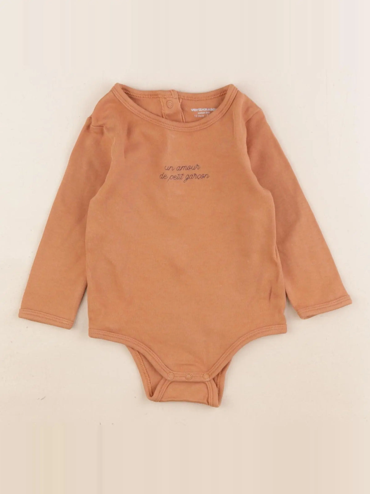 Vertbaudet - body marron - 12 mois