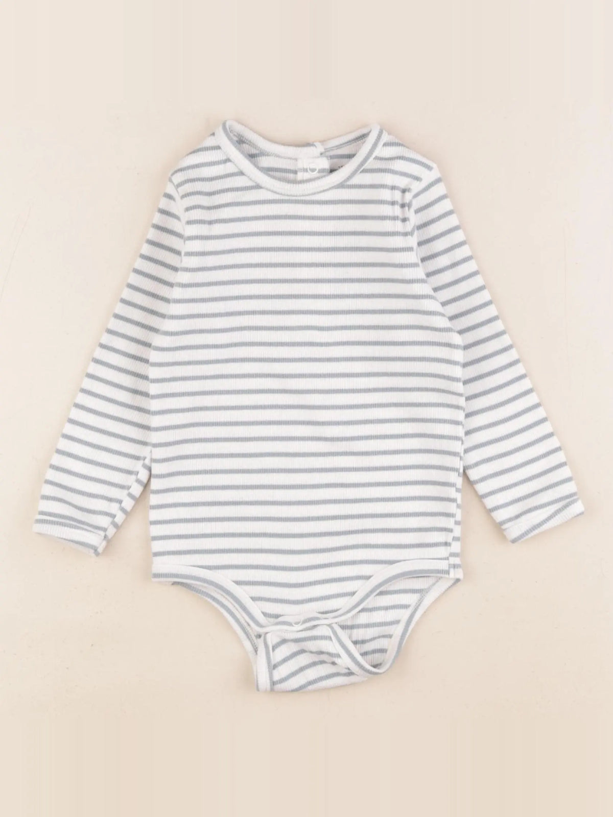 Vertbaudet - body bleu, blanc - 12 mois