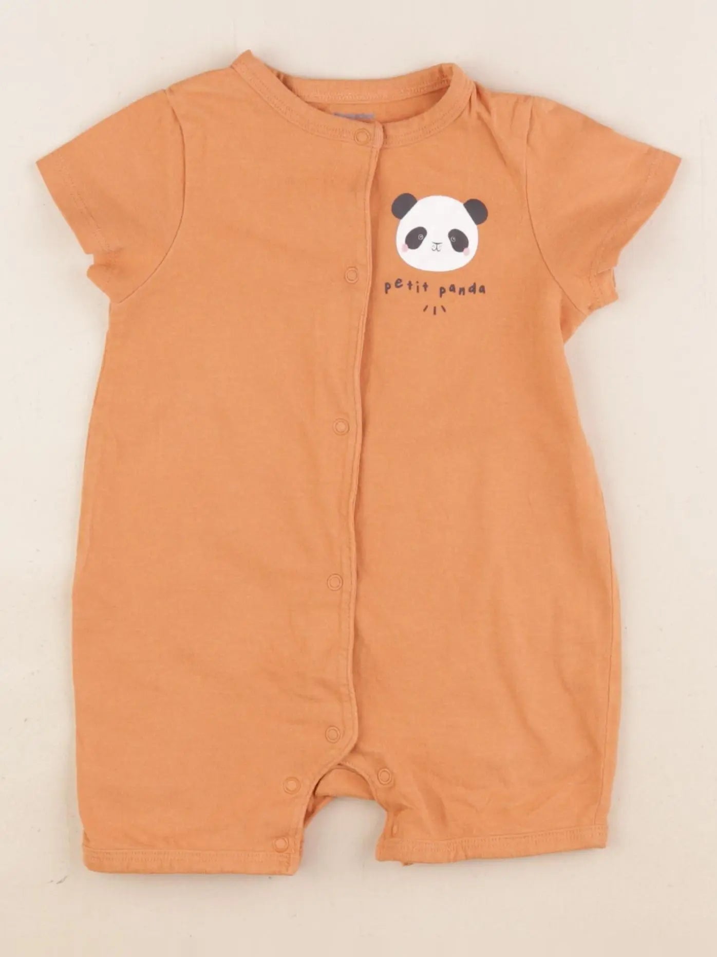 Vertbaudet - pyjama coton orange - 9 mois