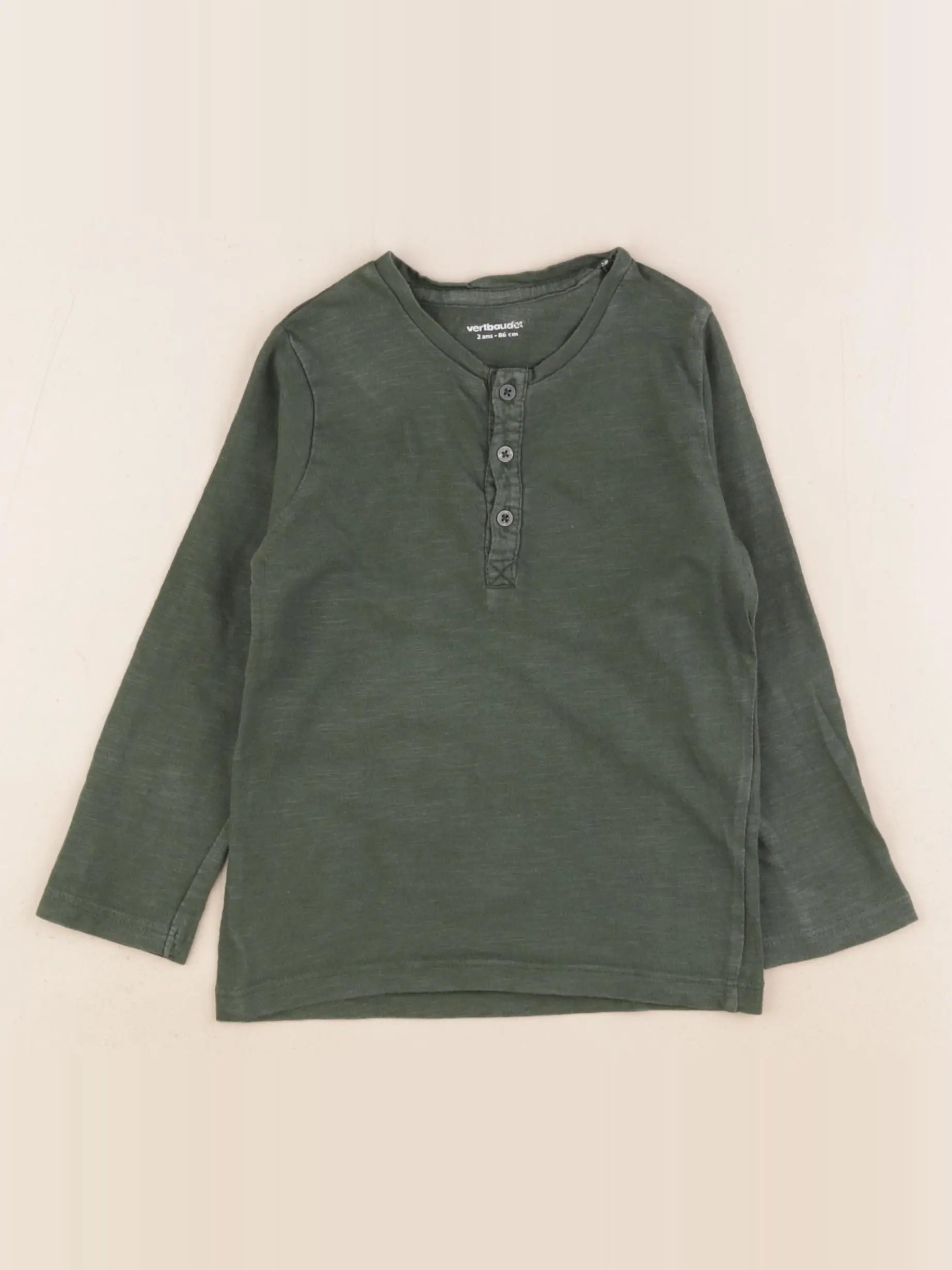 Vertbaudet - tee-shirt vert - 2 ans
