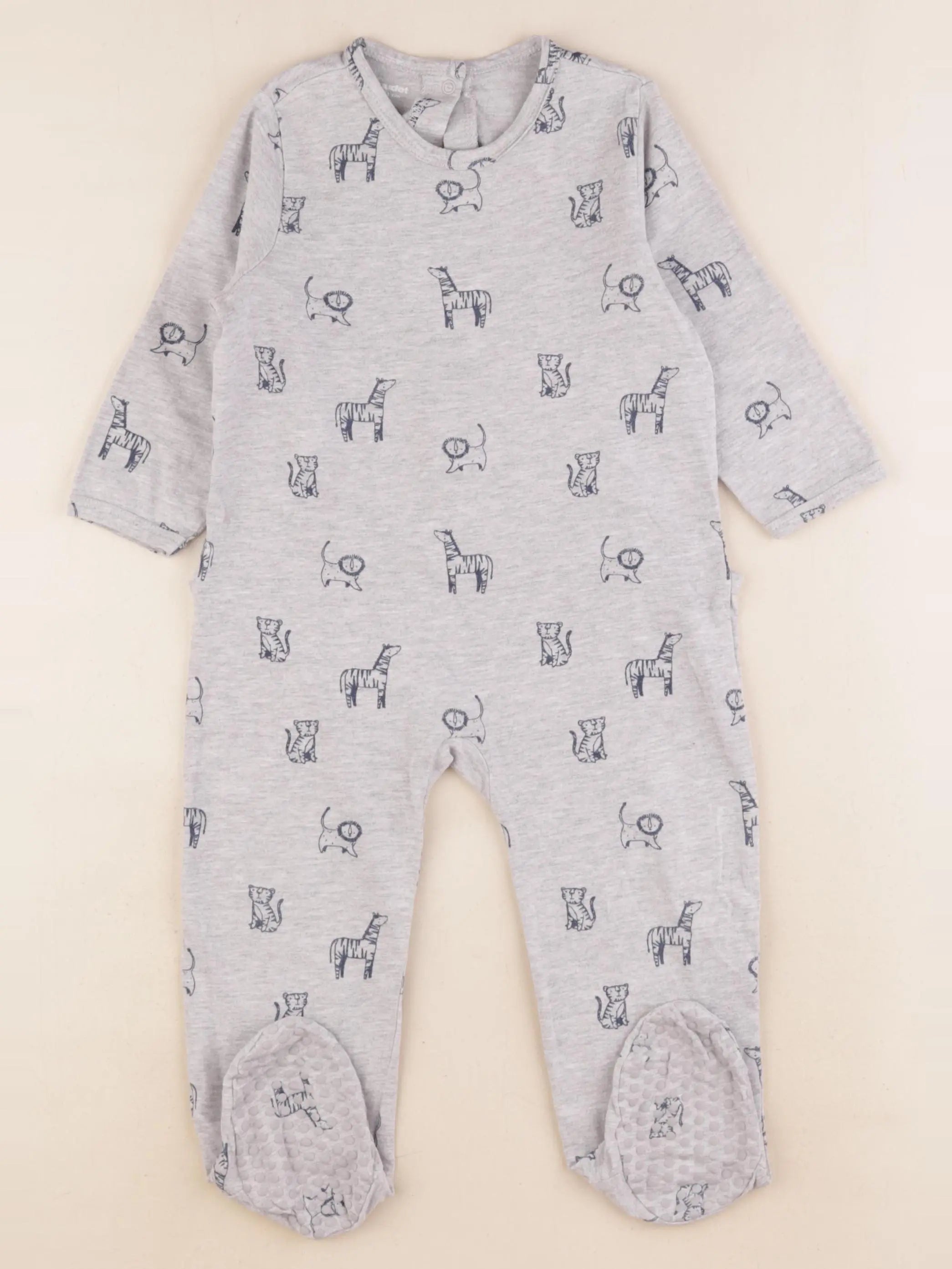 Vertbaudet - pyjama coton gris - 18 mois