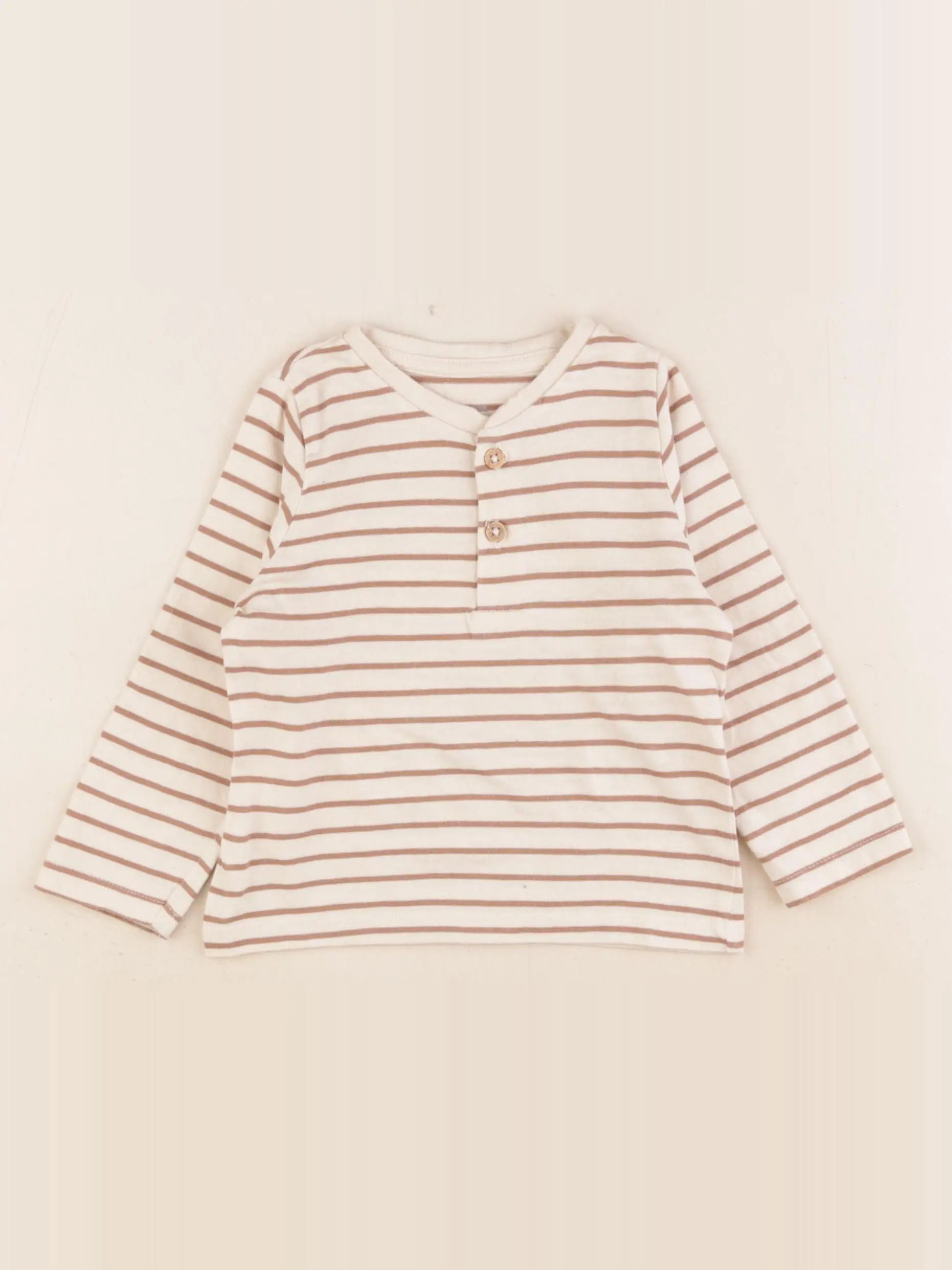 Vertbaudet - tee-shirt beige - 18 mois