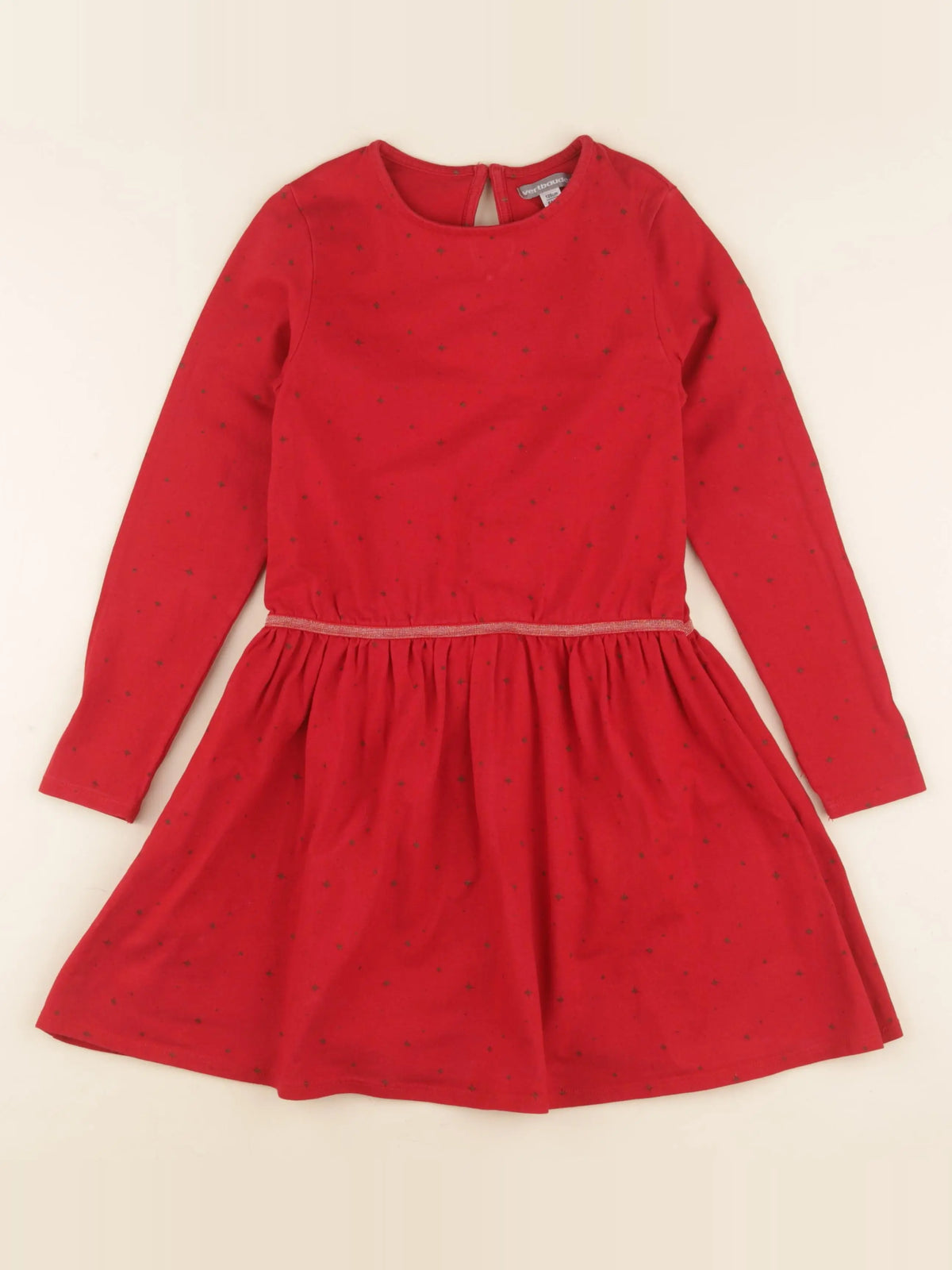 Vertbaudet - robe rouge - 8 ans