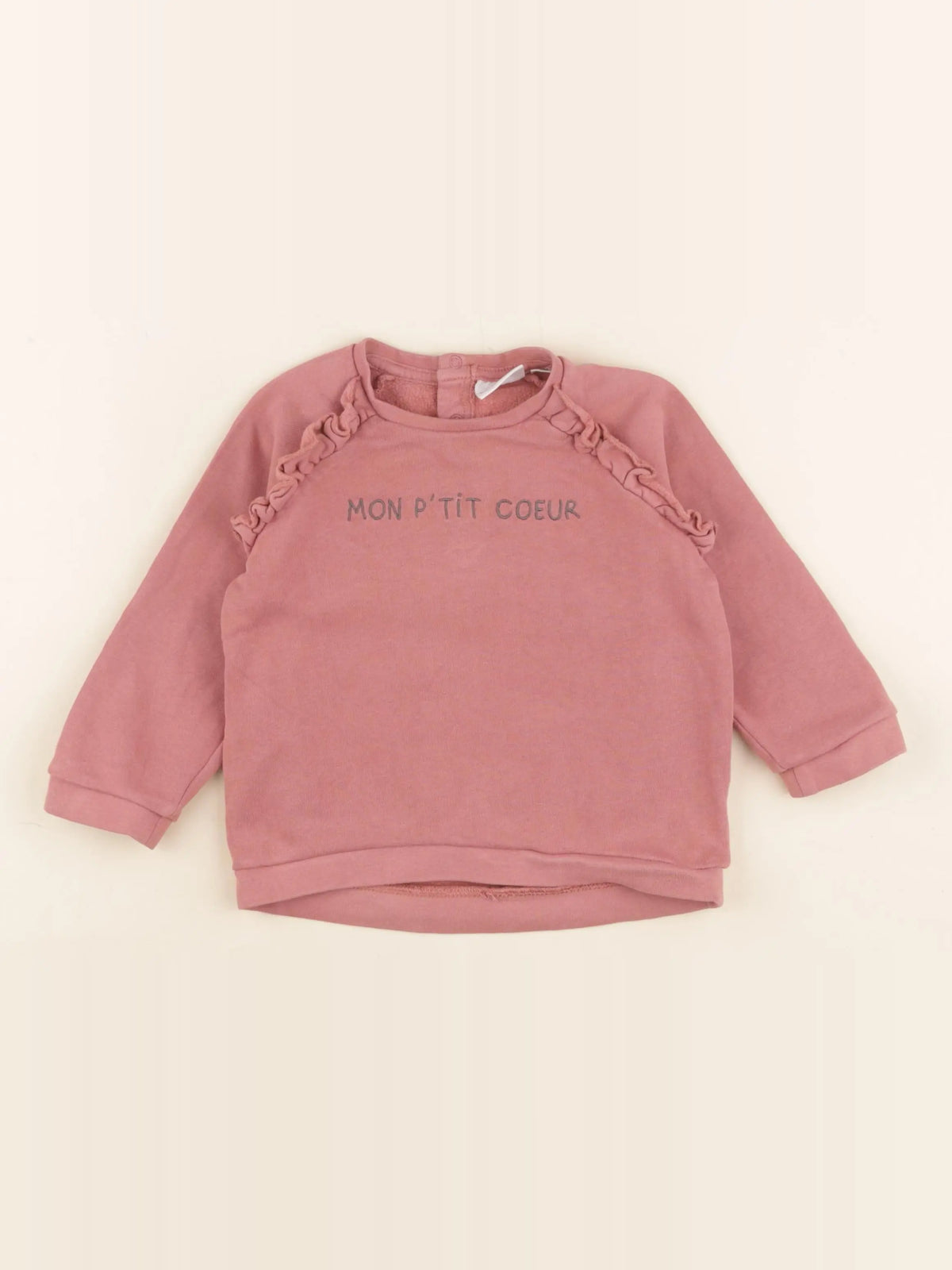 Vertbaudet - sweat rose - 2 ans