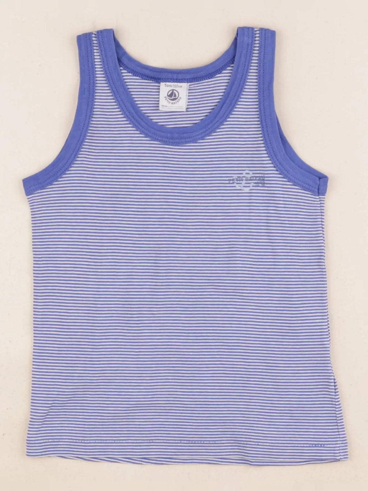 Petit Bateau - débardeur bleu - 5 ans