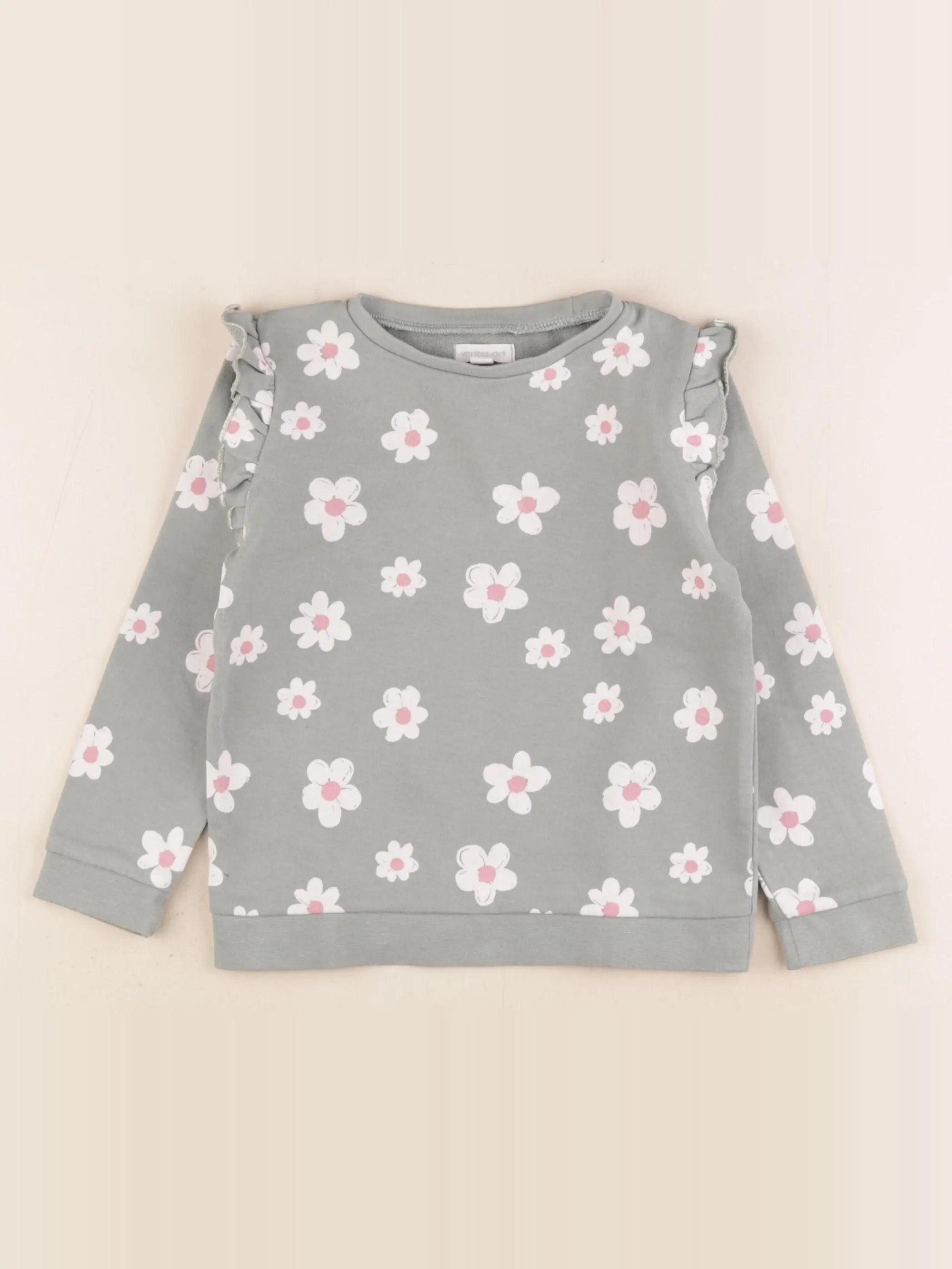 Vertbaudet - sweat vert - 4 ans