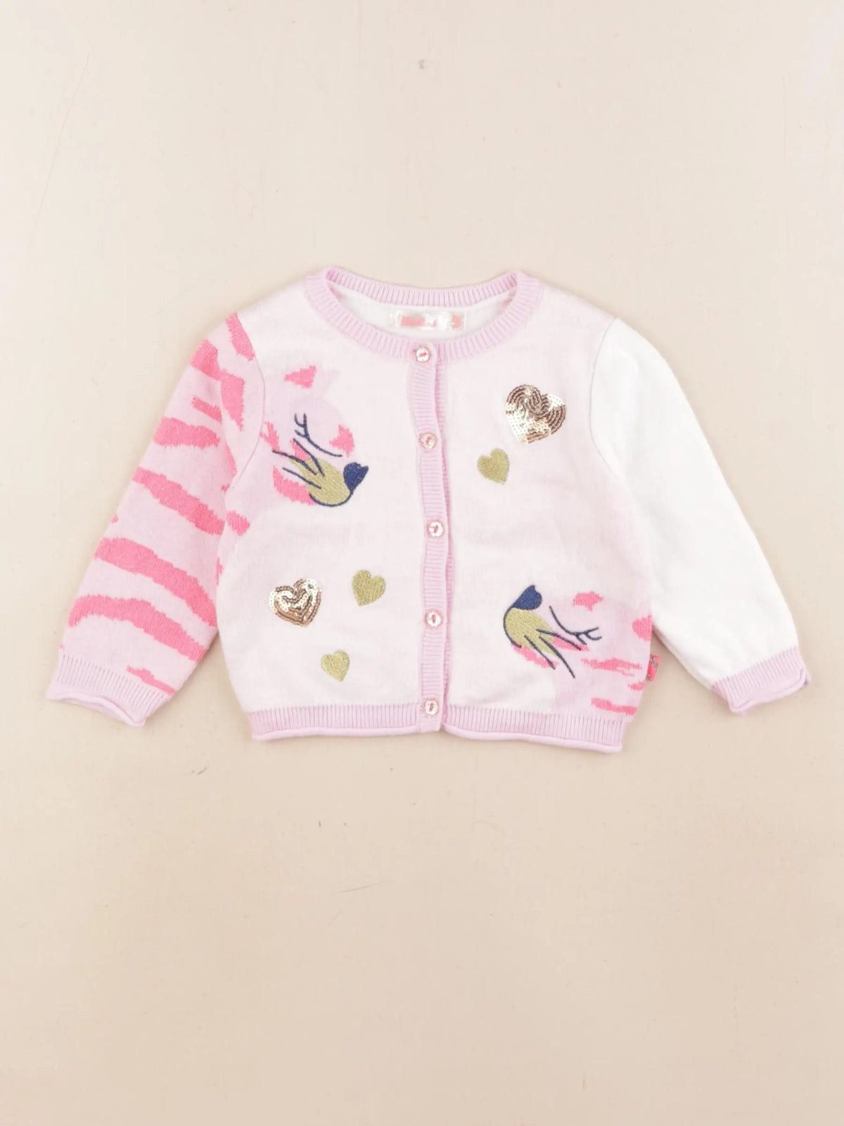 Billie Blush - gilet rose - 6 mois
