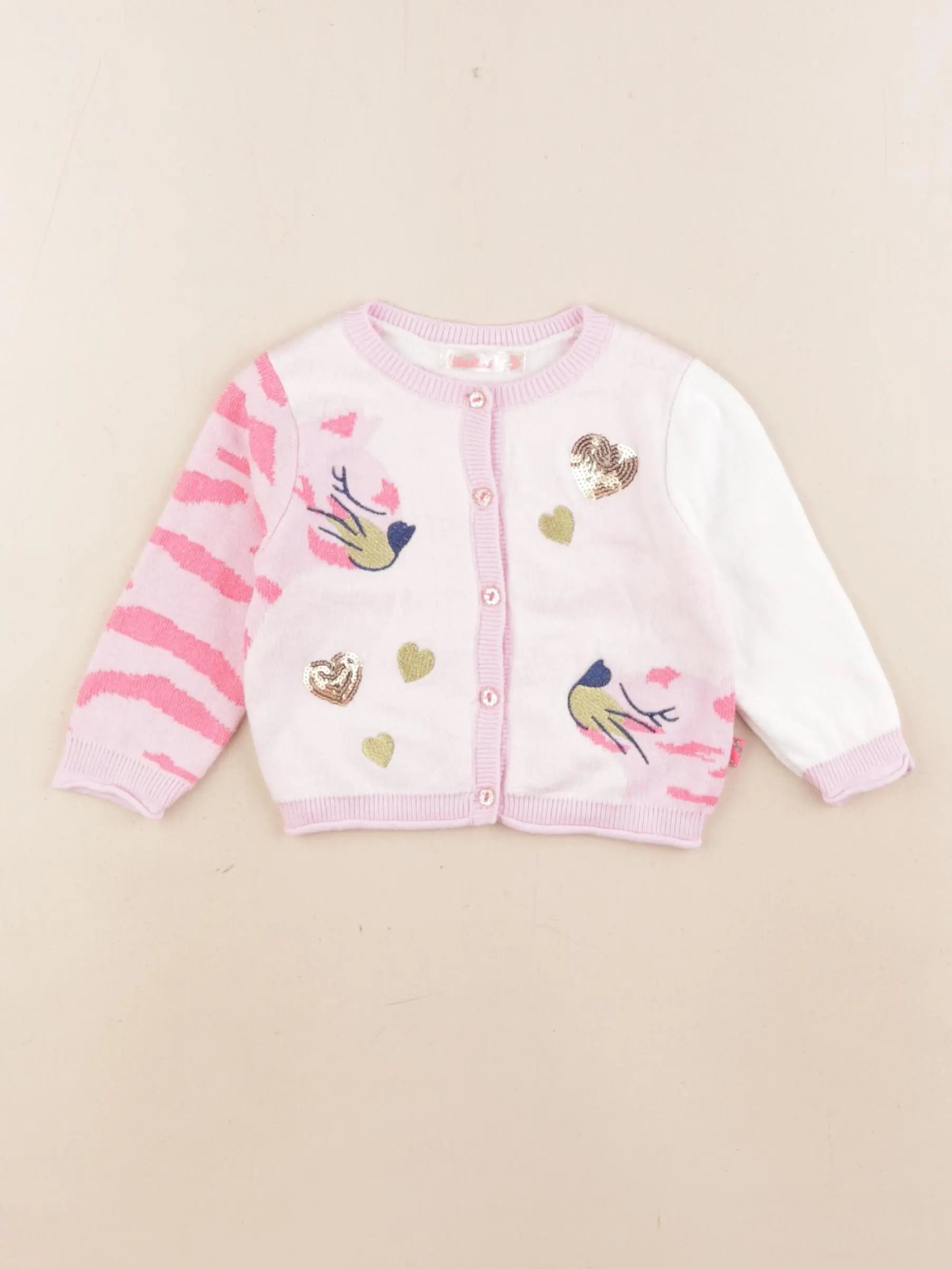 Billie Blush - gilet rose - 6 mois