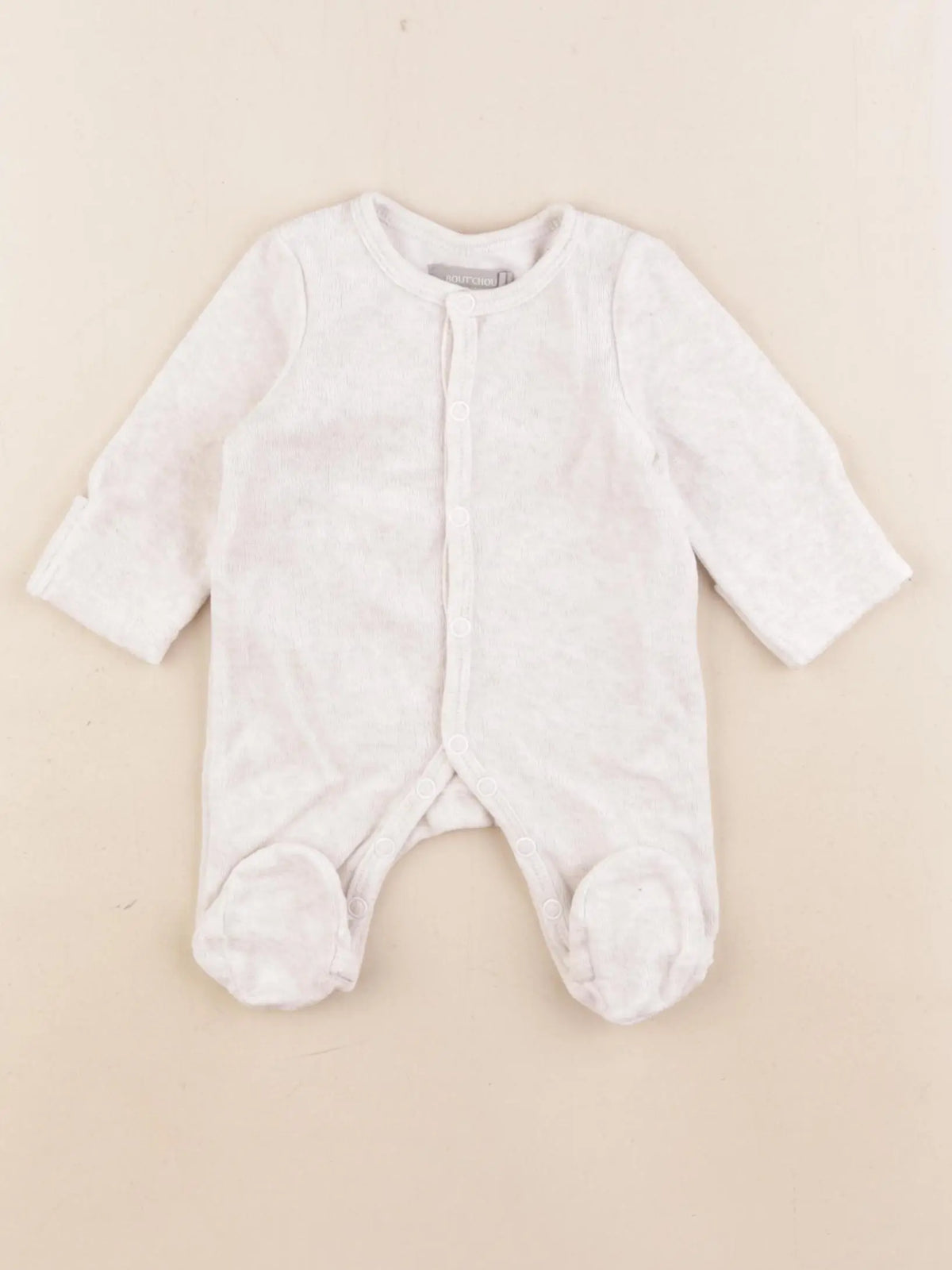 Boutchou - pyjama velours beige - 0 mois