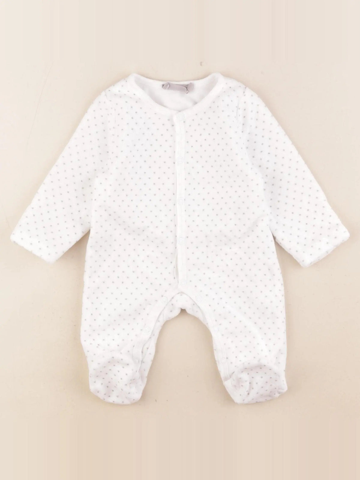 Boutchou - pyjama velours blanc - 1 mois
