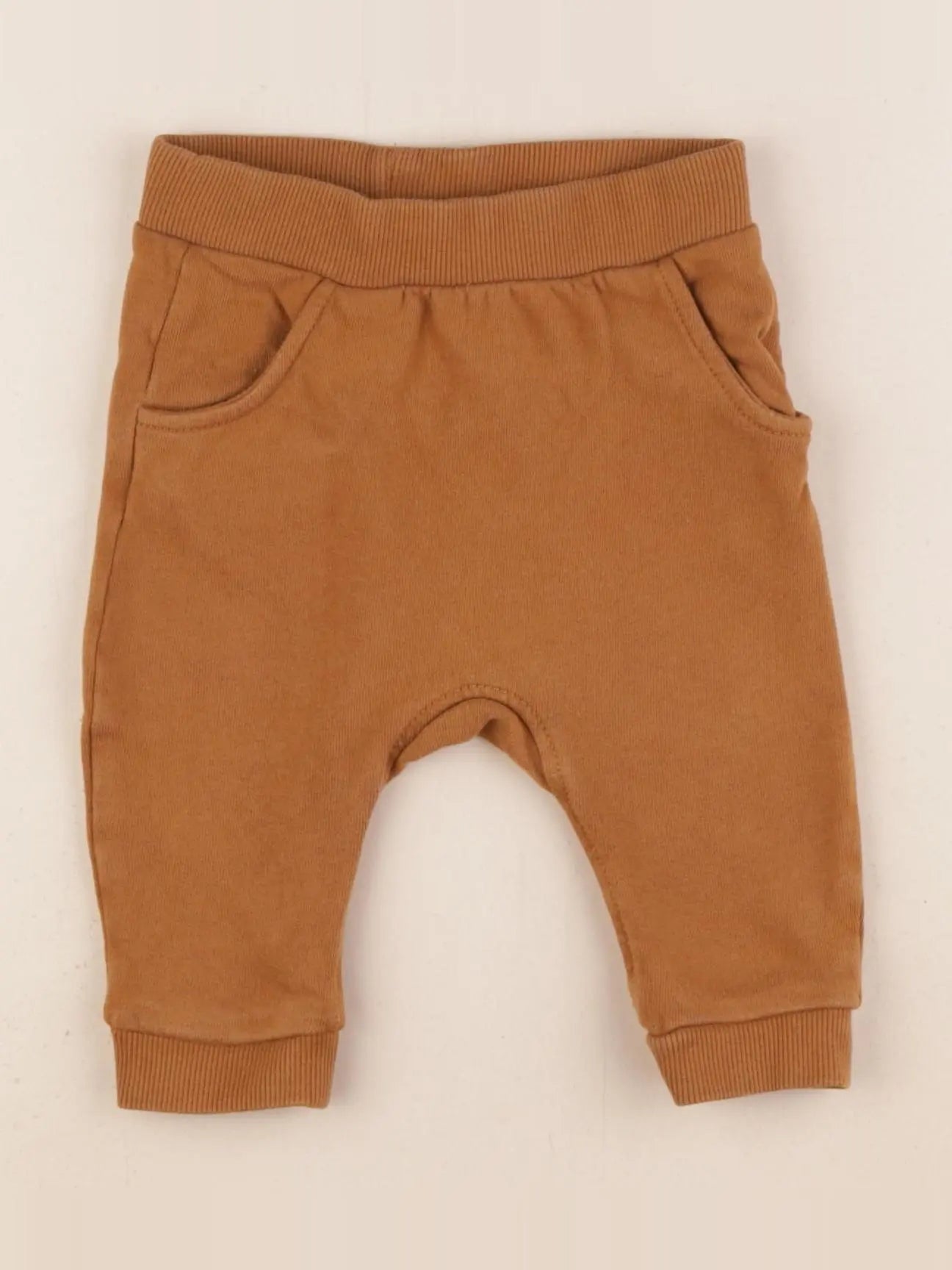 H&M - sarouel marron - 4/6 mois