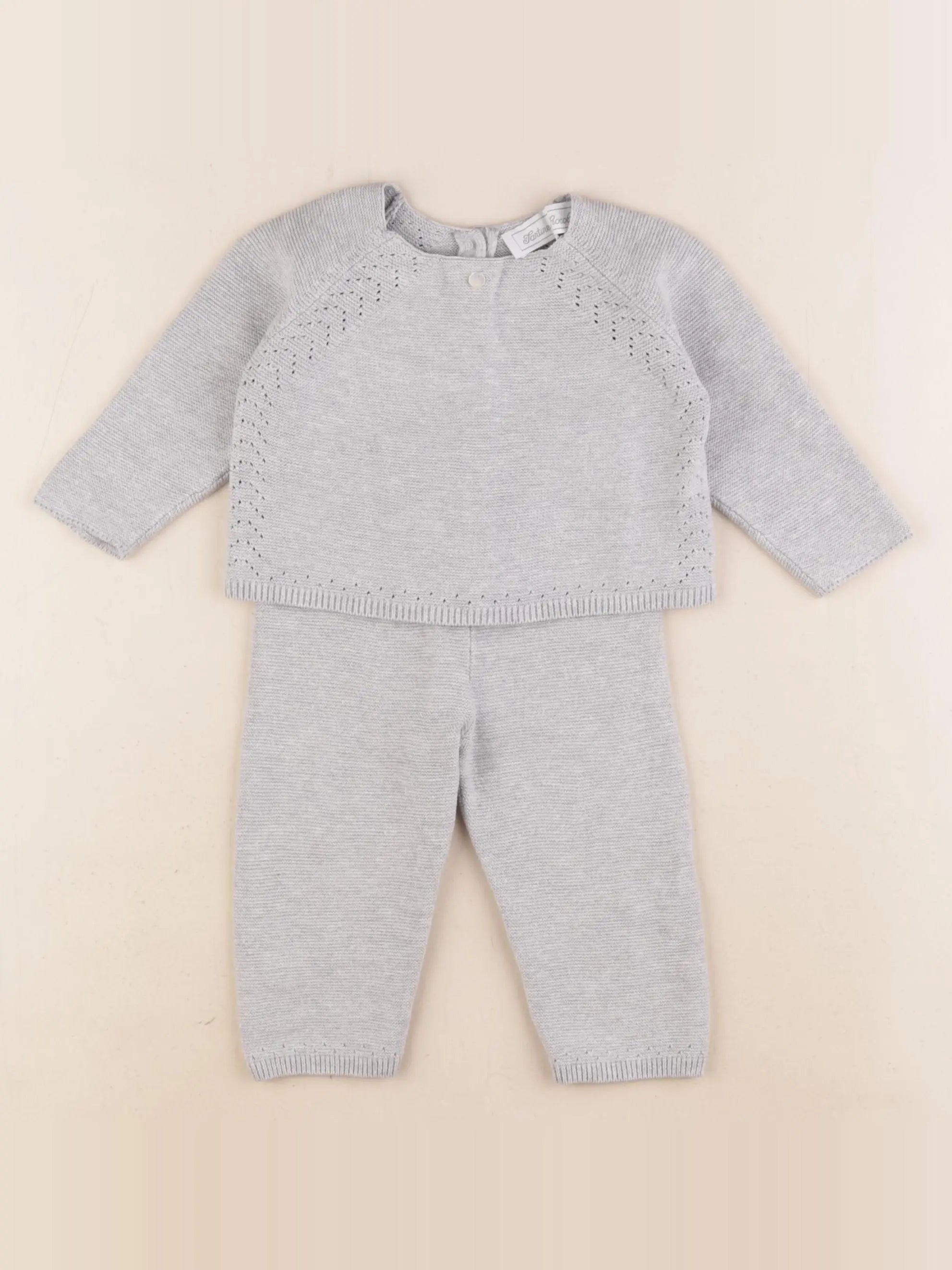 Tartine & Chocolat - ensemble gris - 6 mois