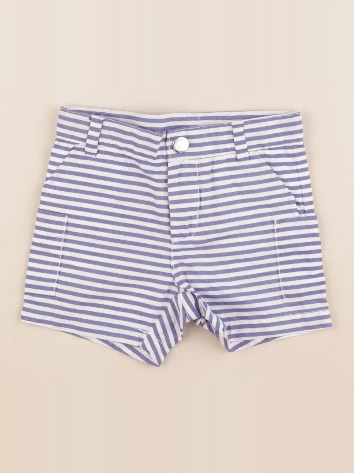 Jacadi - short blanc, bleu - 6 mois
