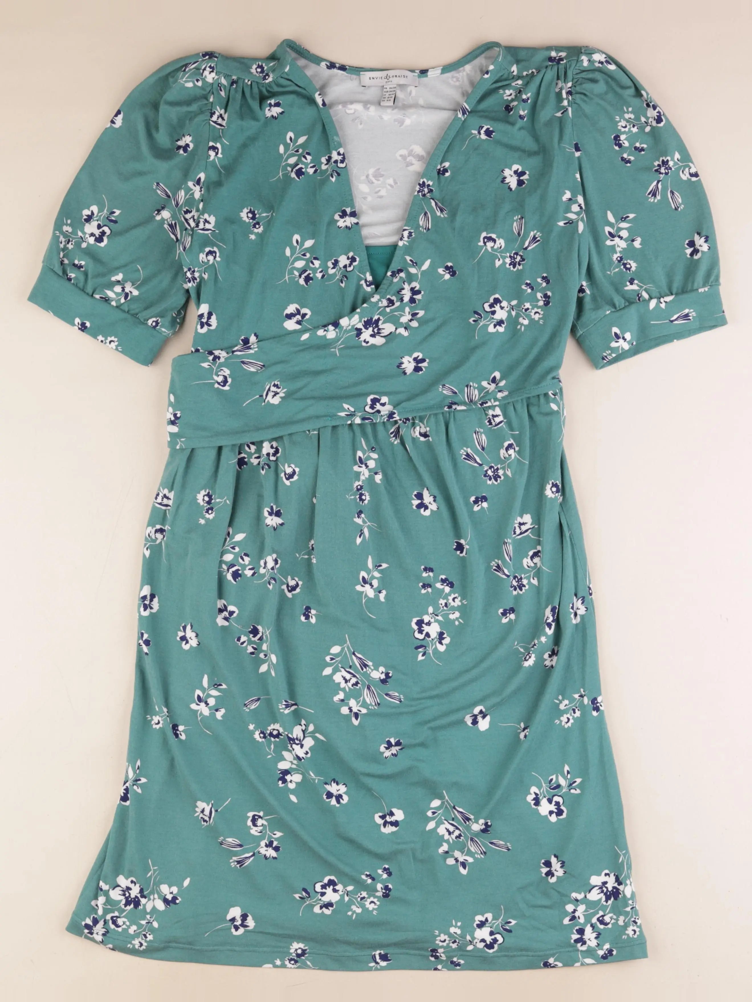 Envie de fraise - robe grossesse, allaitement vert - 36 à 38