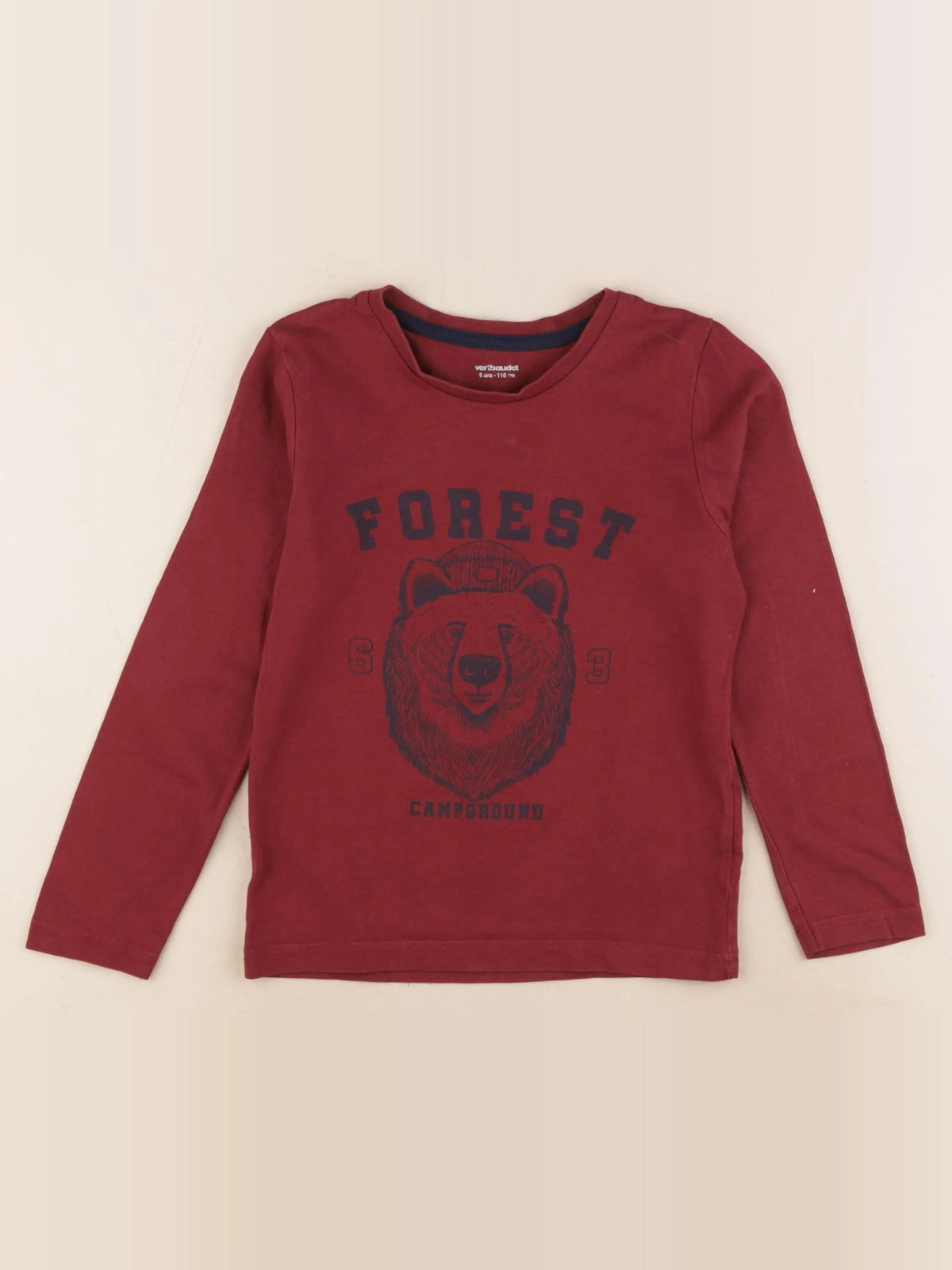 Vertbaudet - tee-shirt rouge - 6 ans