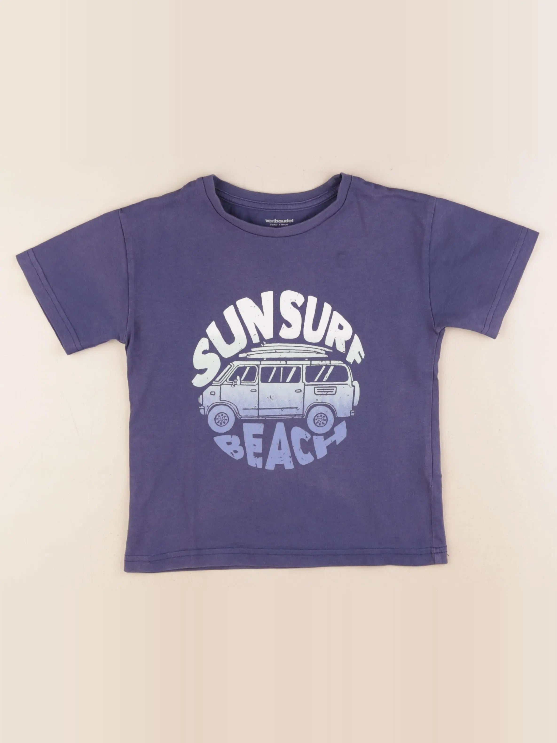 Vertbaudet - tee-shirt bleu - 5 ans