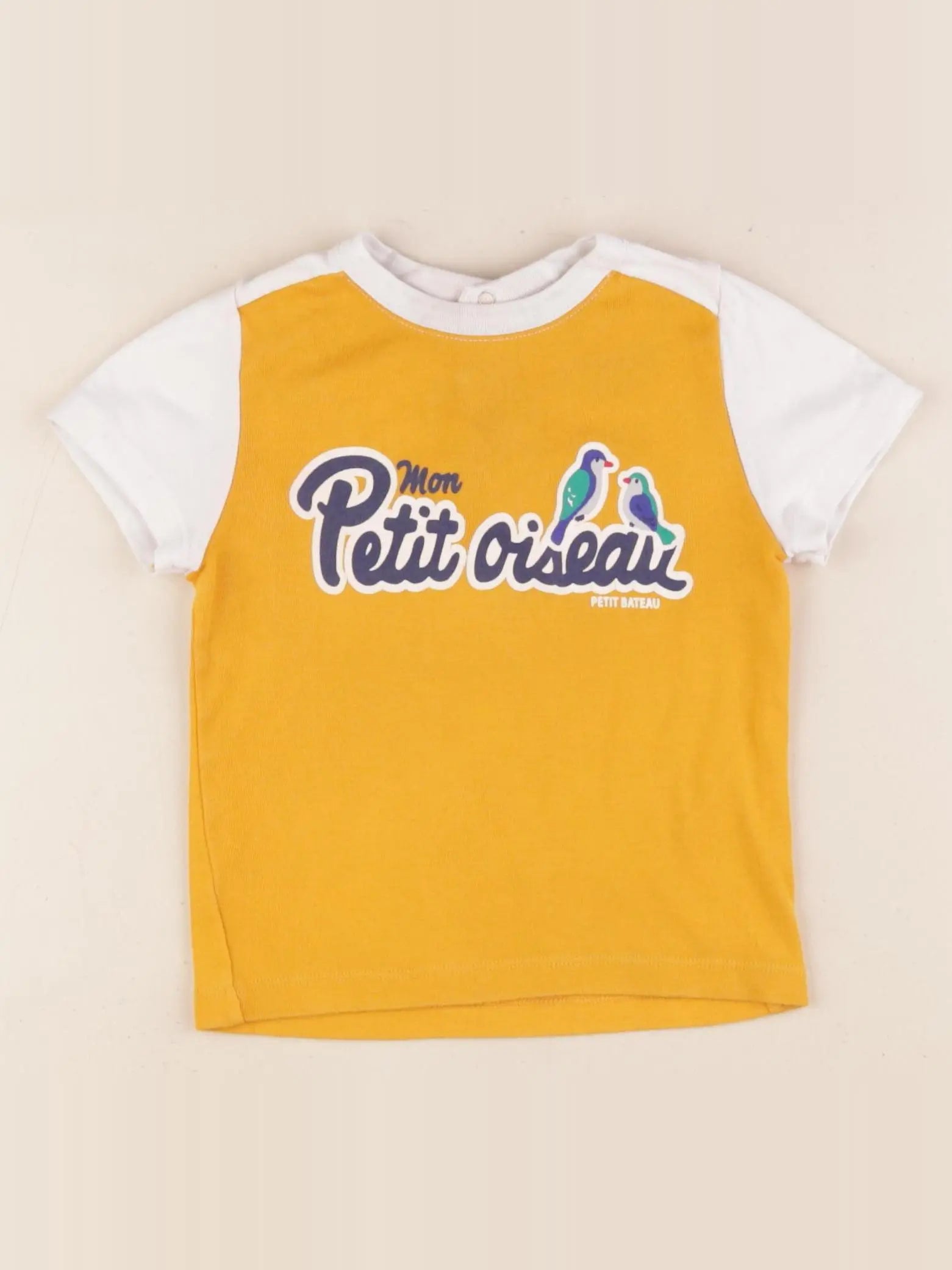 Petit Bateau - tee-shirt jaune - 24 mois