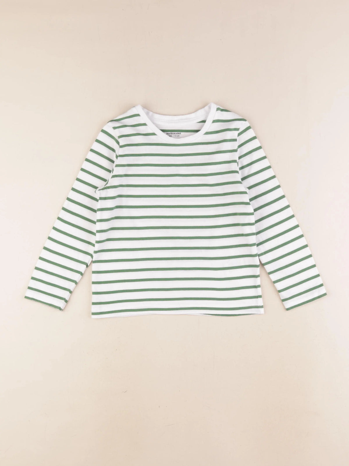 Vertbaudet - tee-shirt blanc, vert - 5 ans
