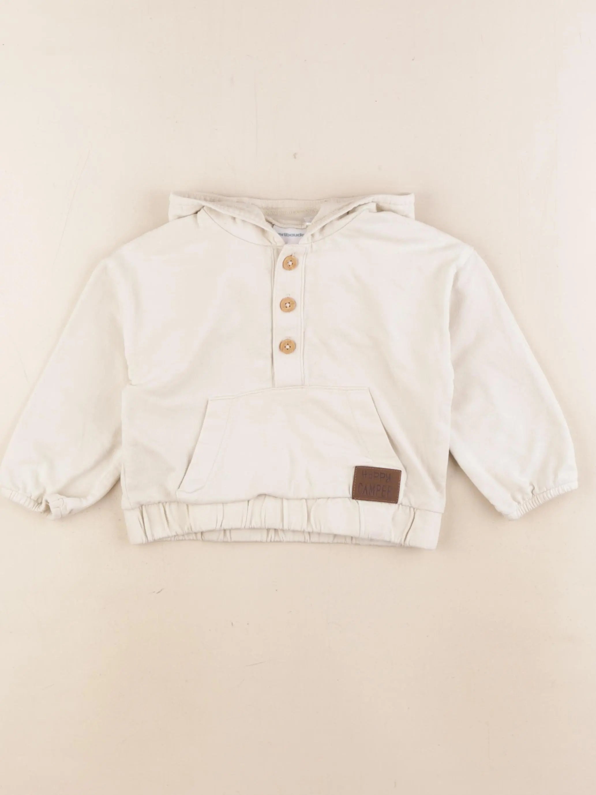 Vertbaudet - sweat beige - 2 ans