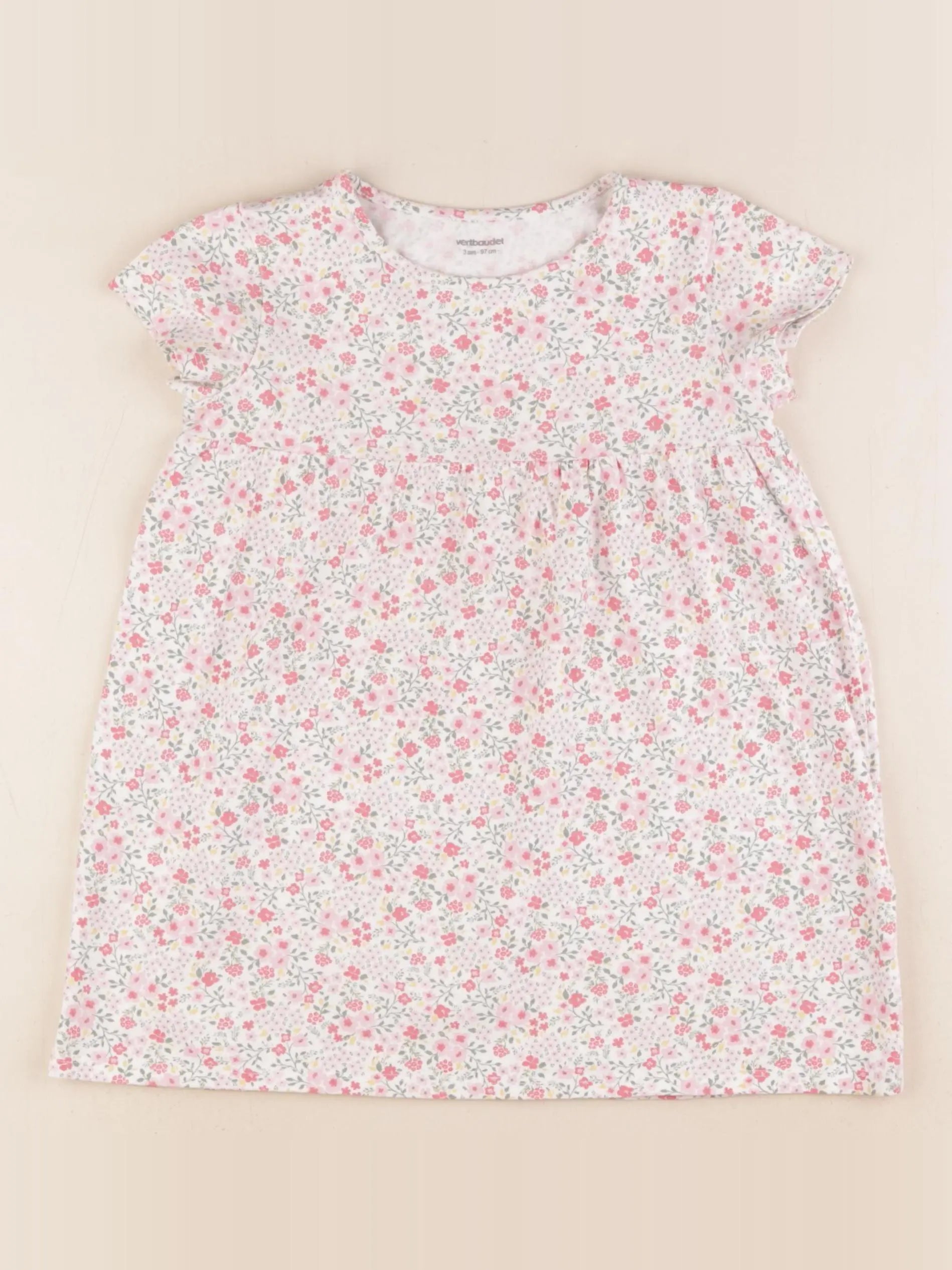 Vertbaudet - robe multicolore - 3 ans