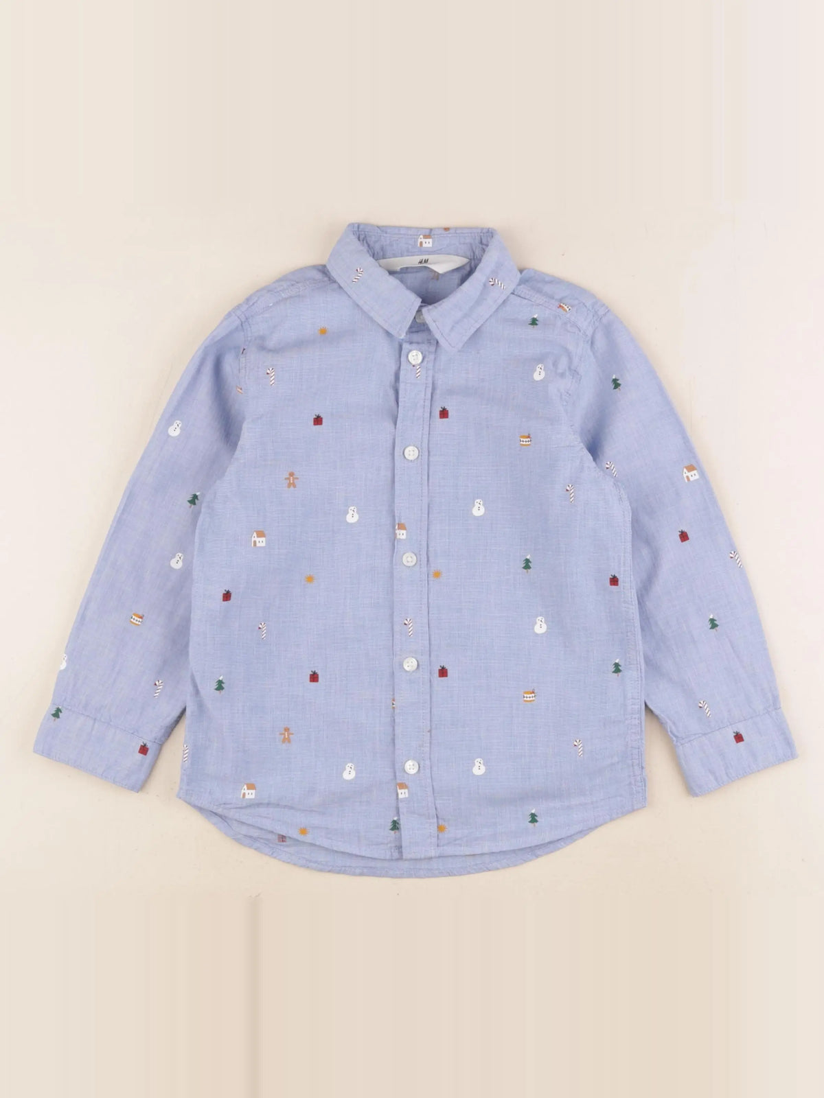 H&M - chemise bleu - 4/5 ans
