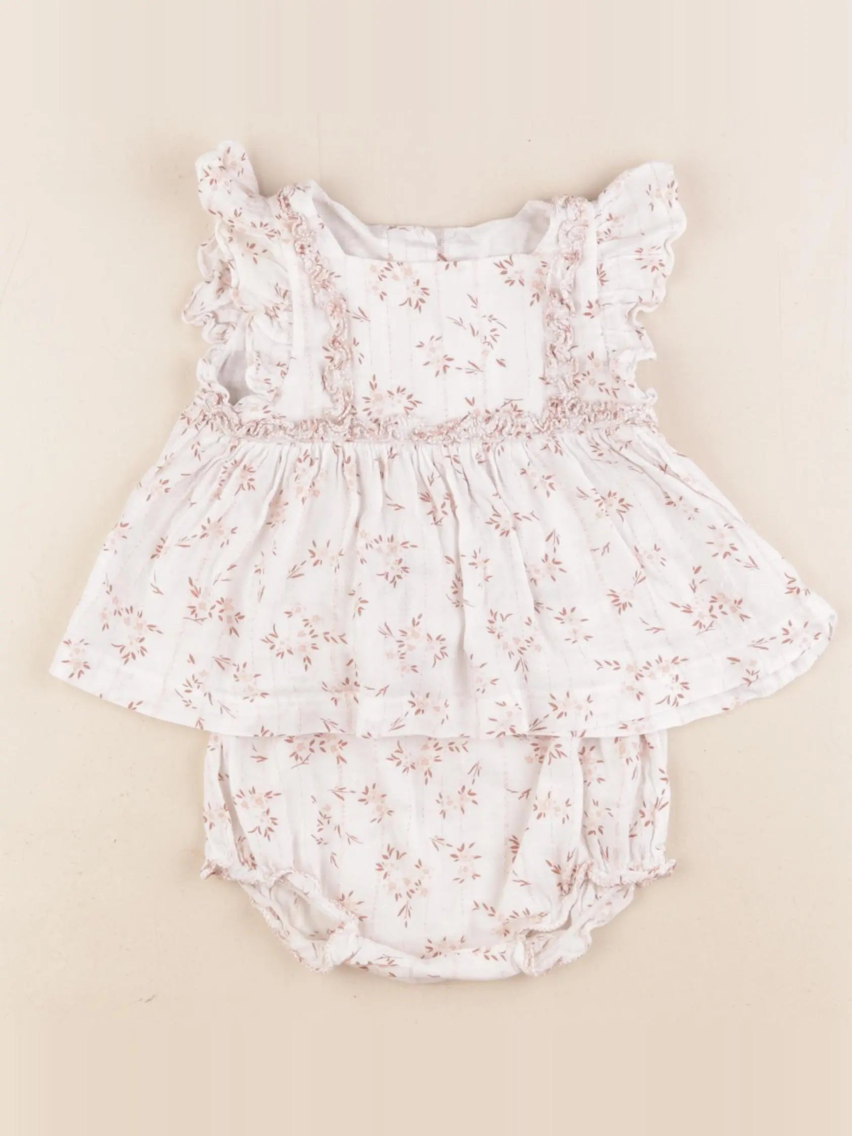 Tartine & Chocolat - robe beige, bronze - 6 mois