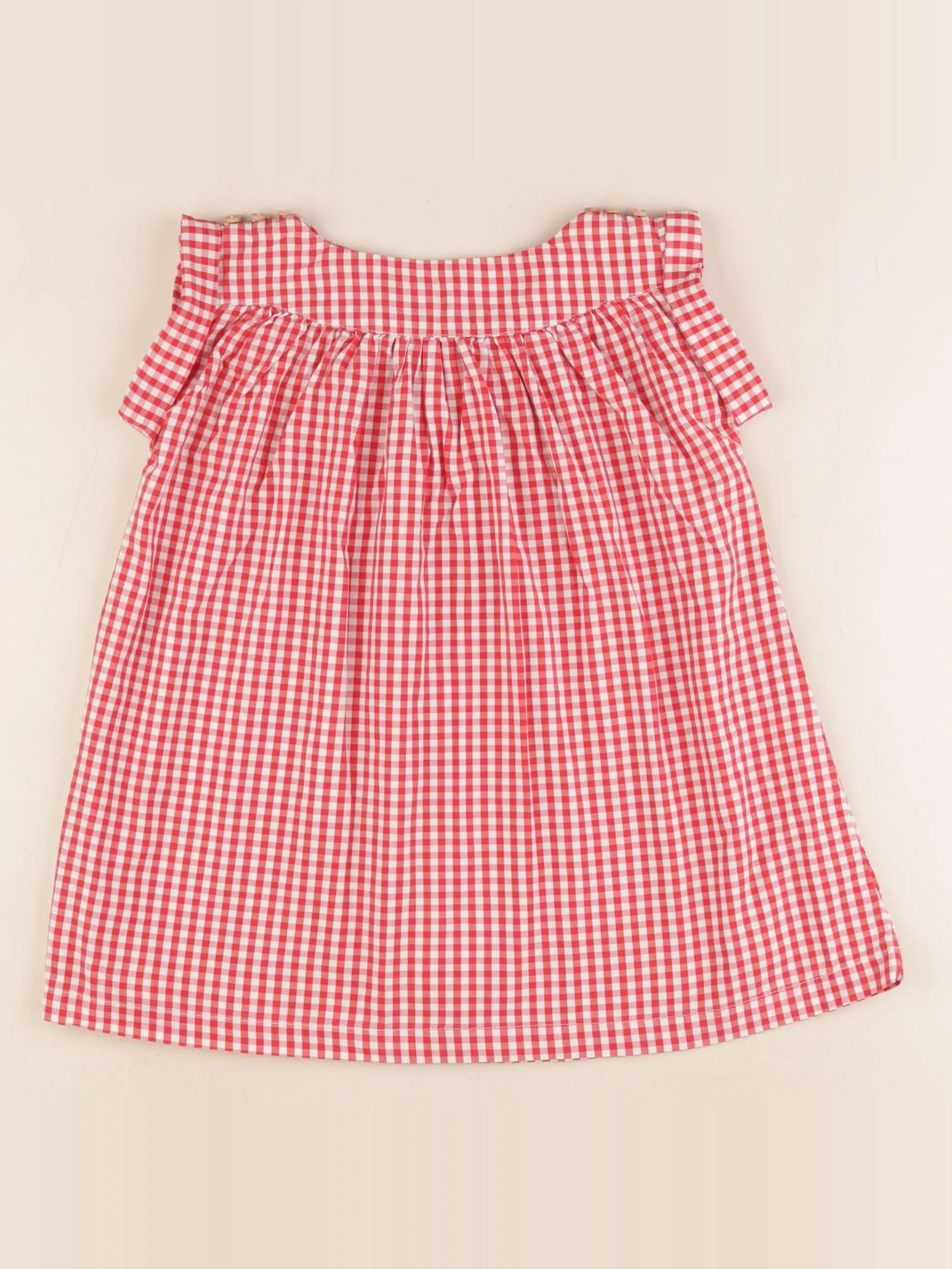 Boutchou - robe blanc, rouge - 24 mois
