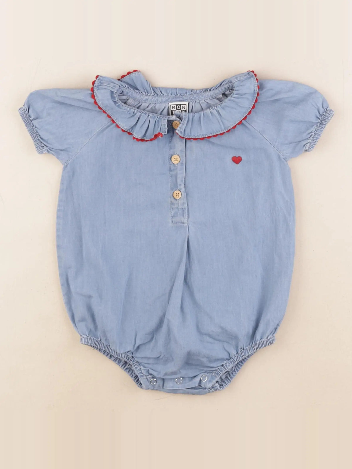 Bonton - combinaison bleu - 6 mois