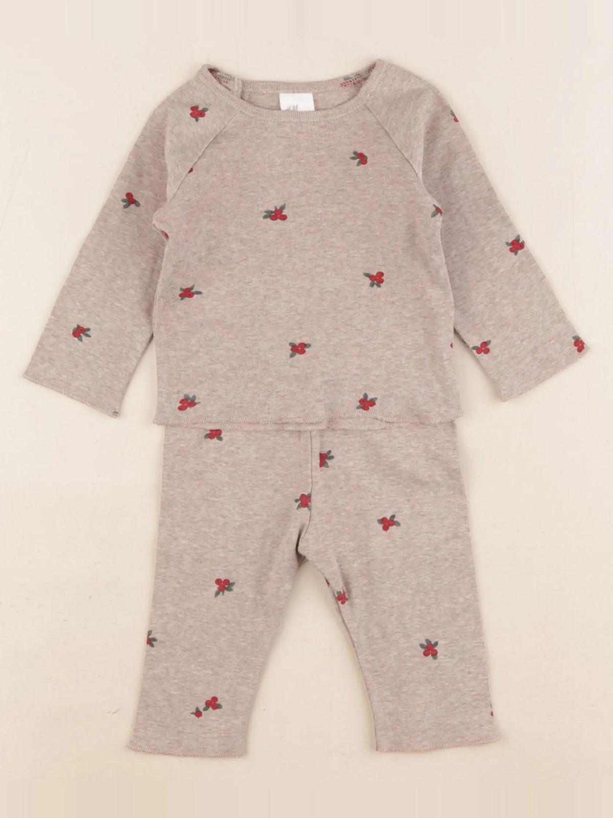 H&M - ensemble marron - 2/4 mois