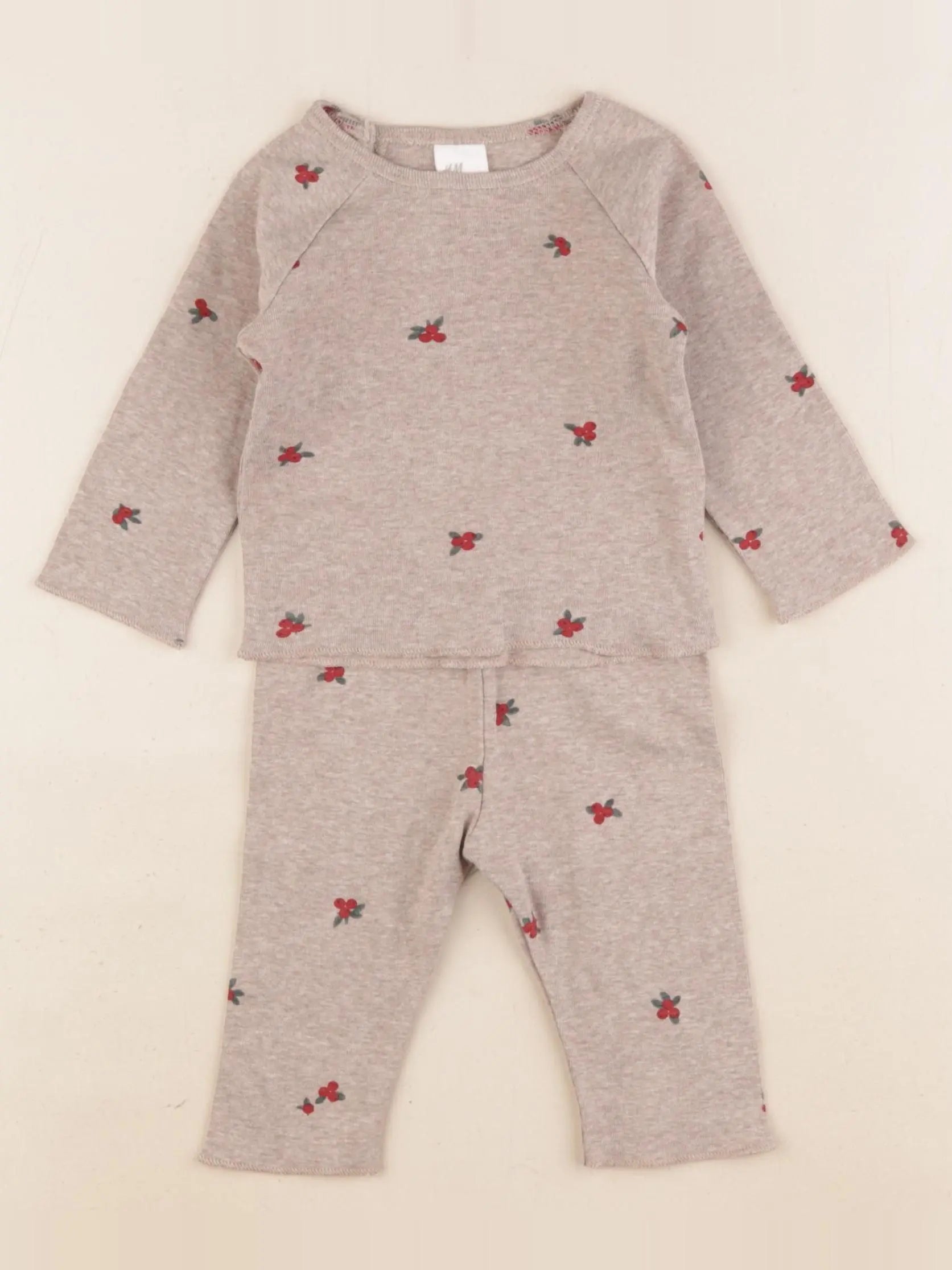 H&M - ensemble marron - 2/4 mois