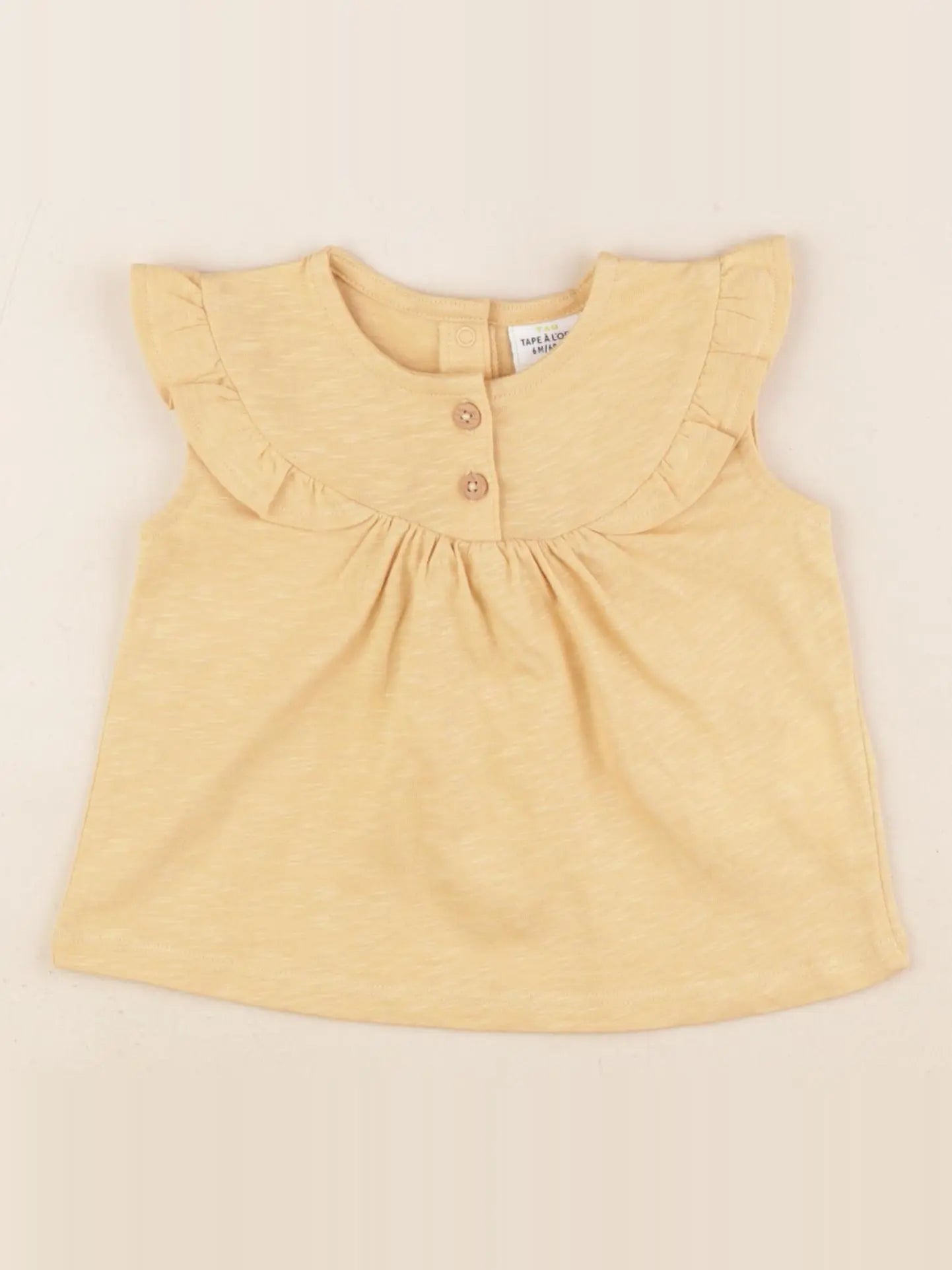 Tape à l'oeil - tee-shirt jaune - 6 mois