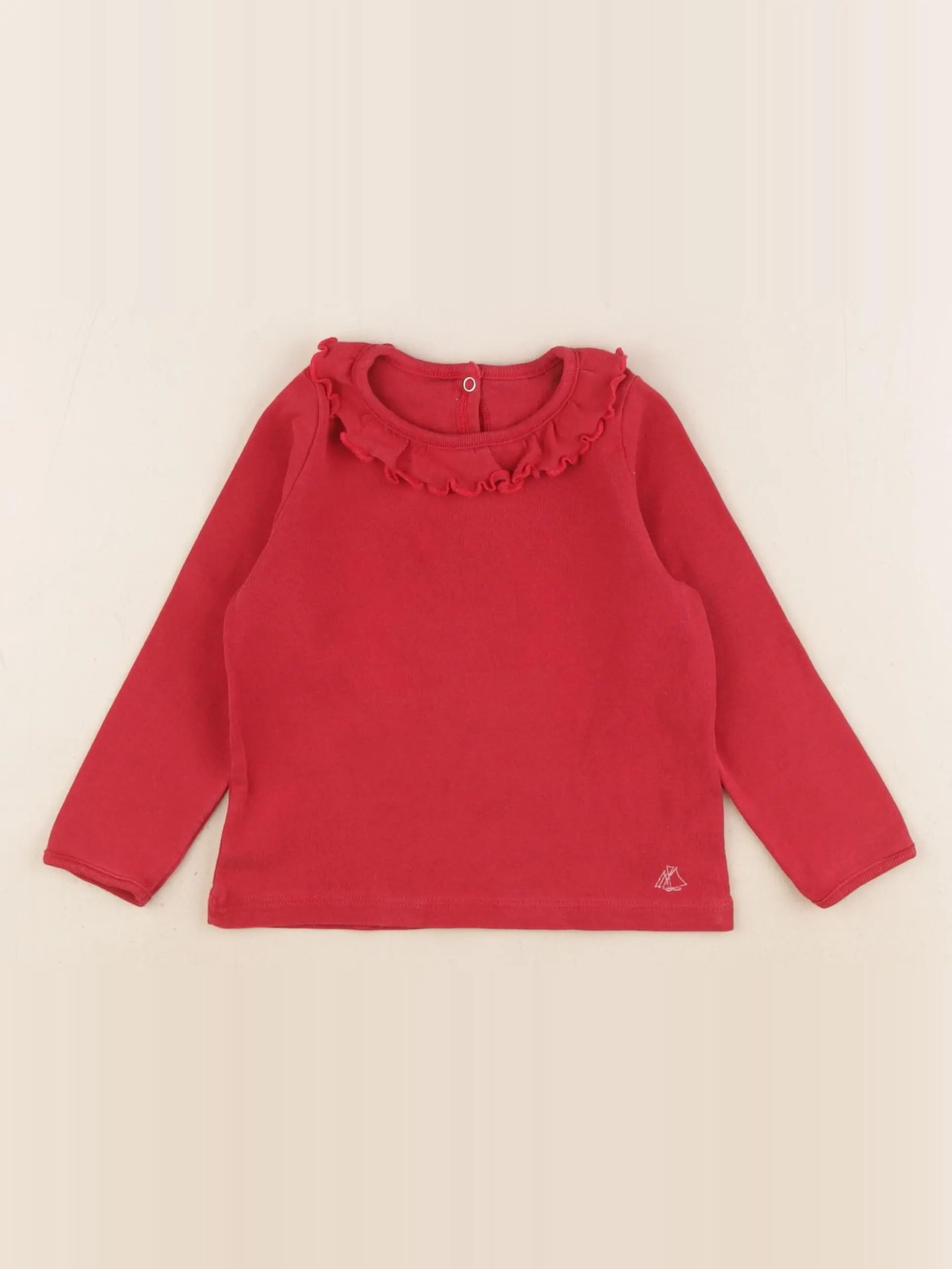 Petit Bateau - tee-shirt rouge - 18 mois