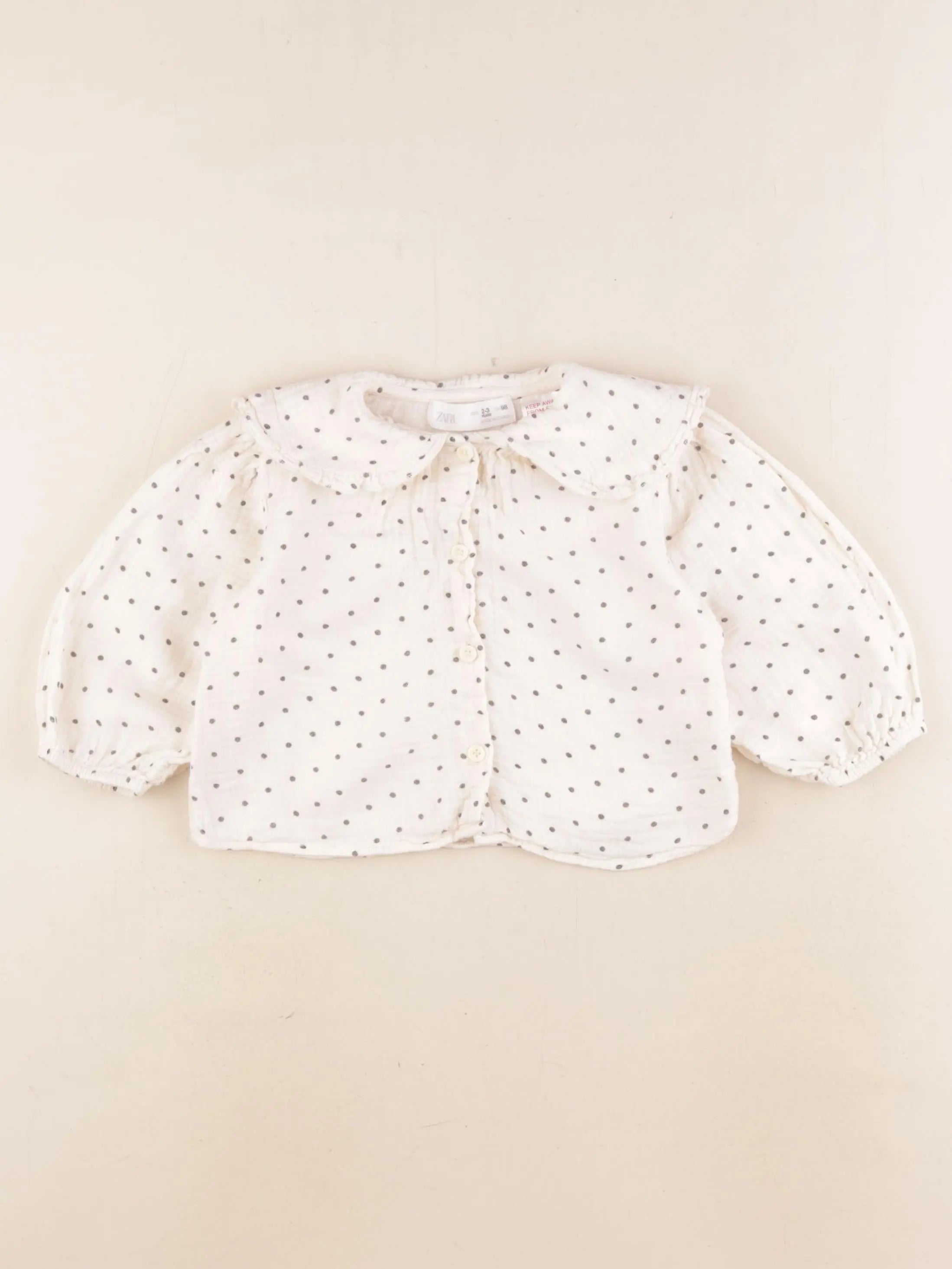 Zara - blouse beige - 2/3 ans